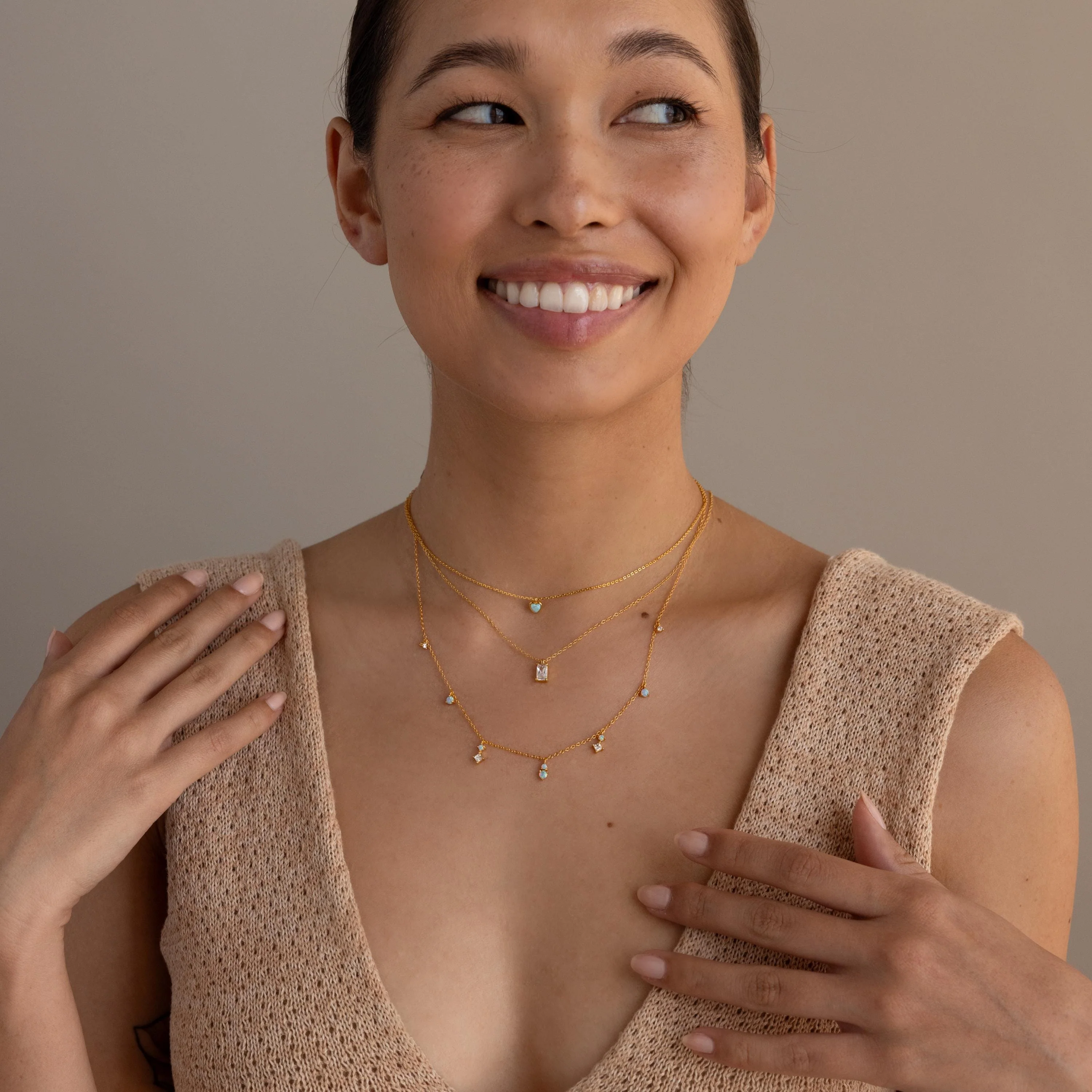 Opal Diamond Station Necklace - Image 6