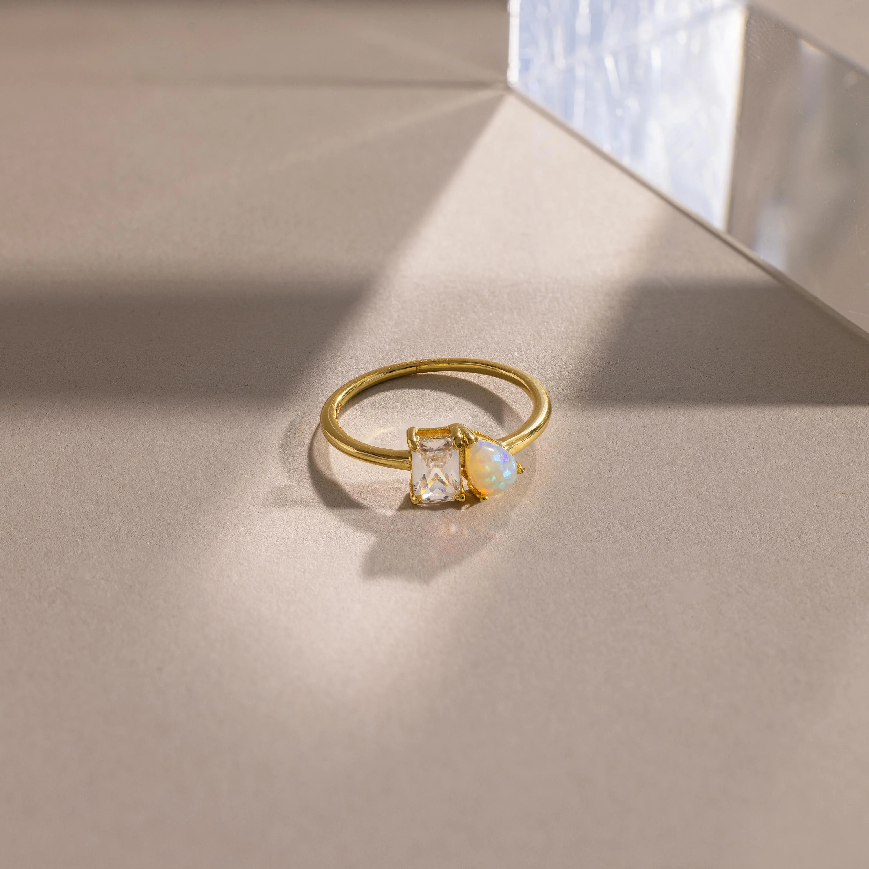 Opal Diamond Toi et Moi Ring - Image 5