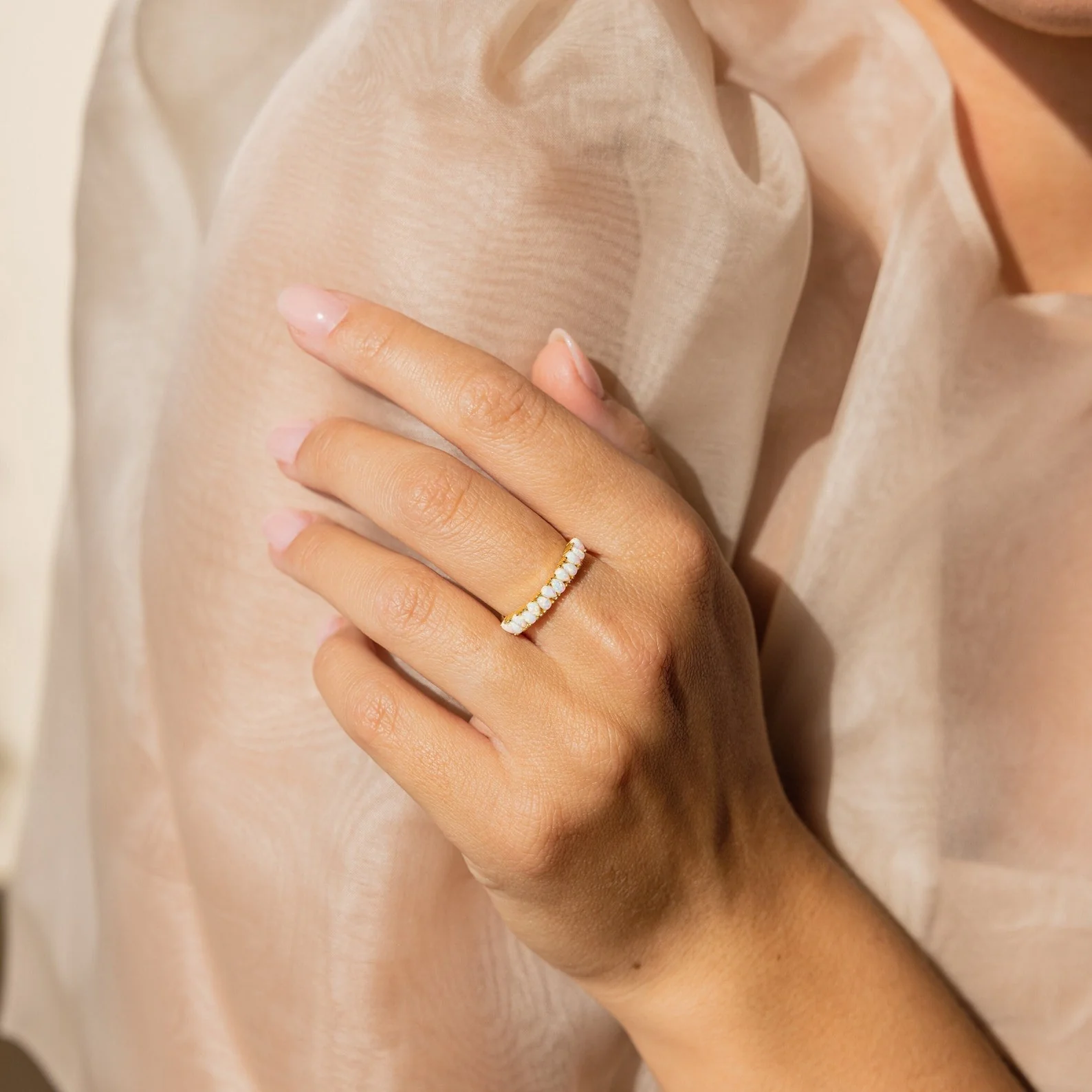 Opal Drop Eternity Ring - Image 2