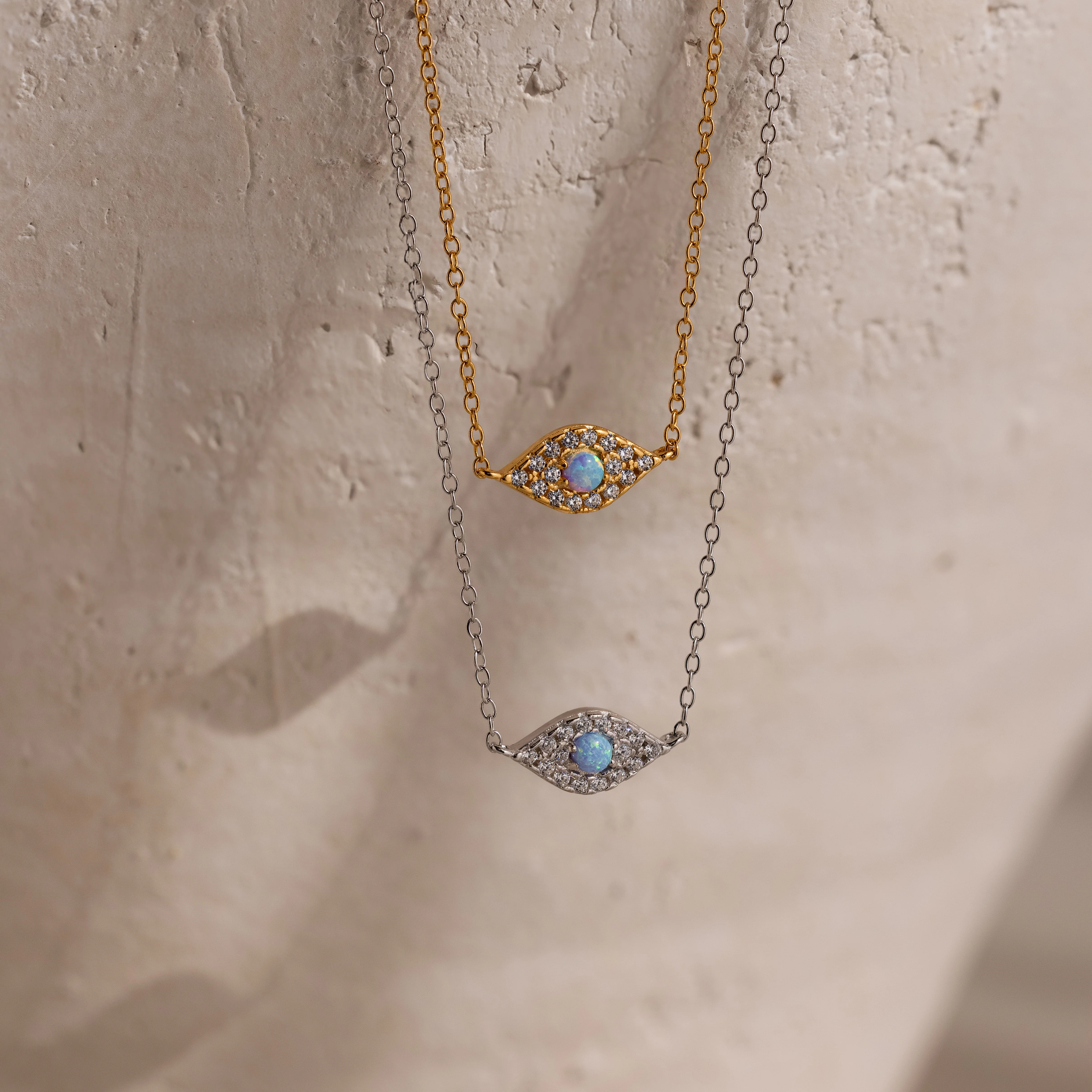 Opal Eye Necklace in Silver - Image 5
