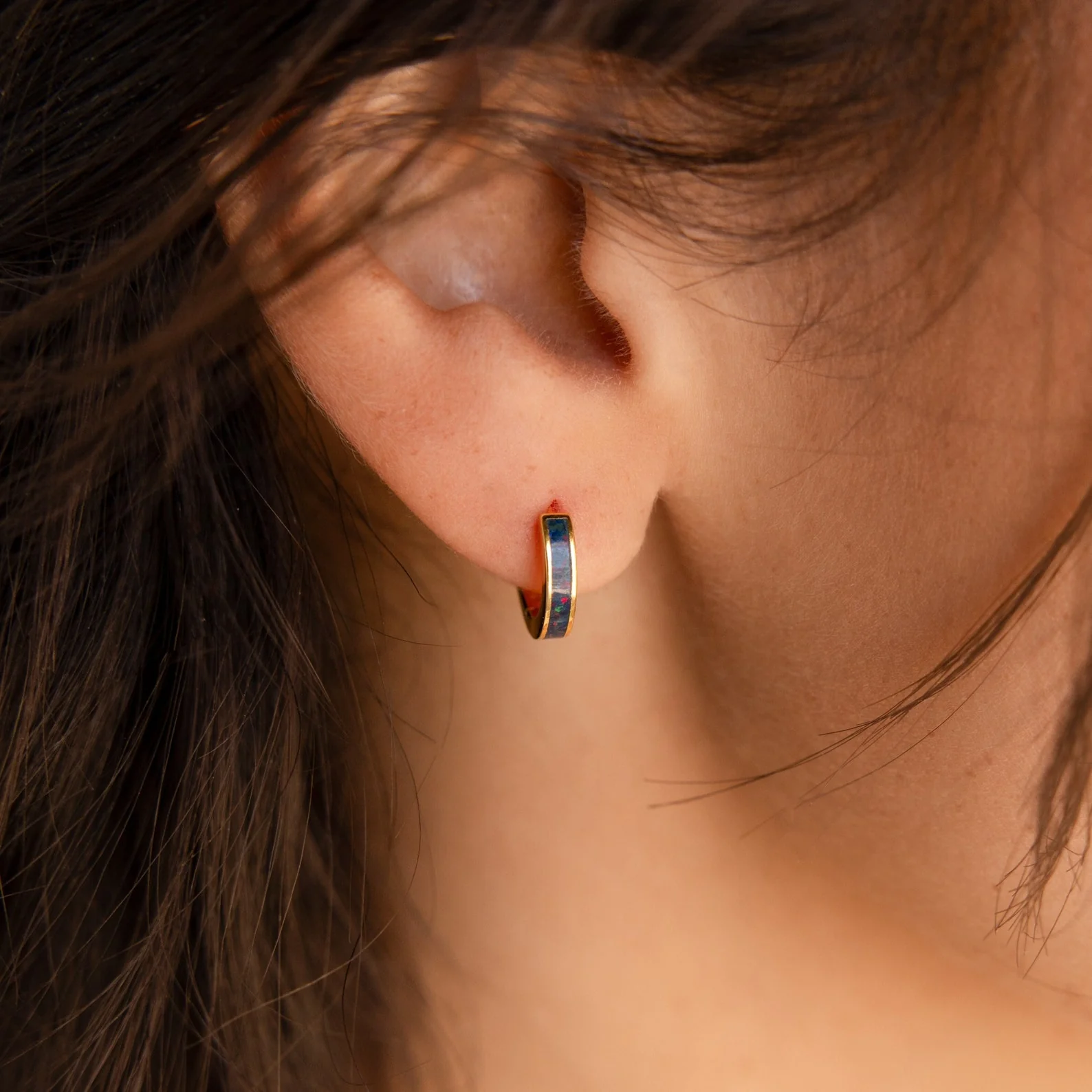 Opal Inlay Earrings - Image 4