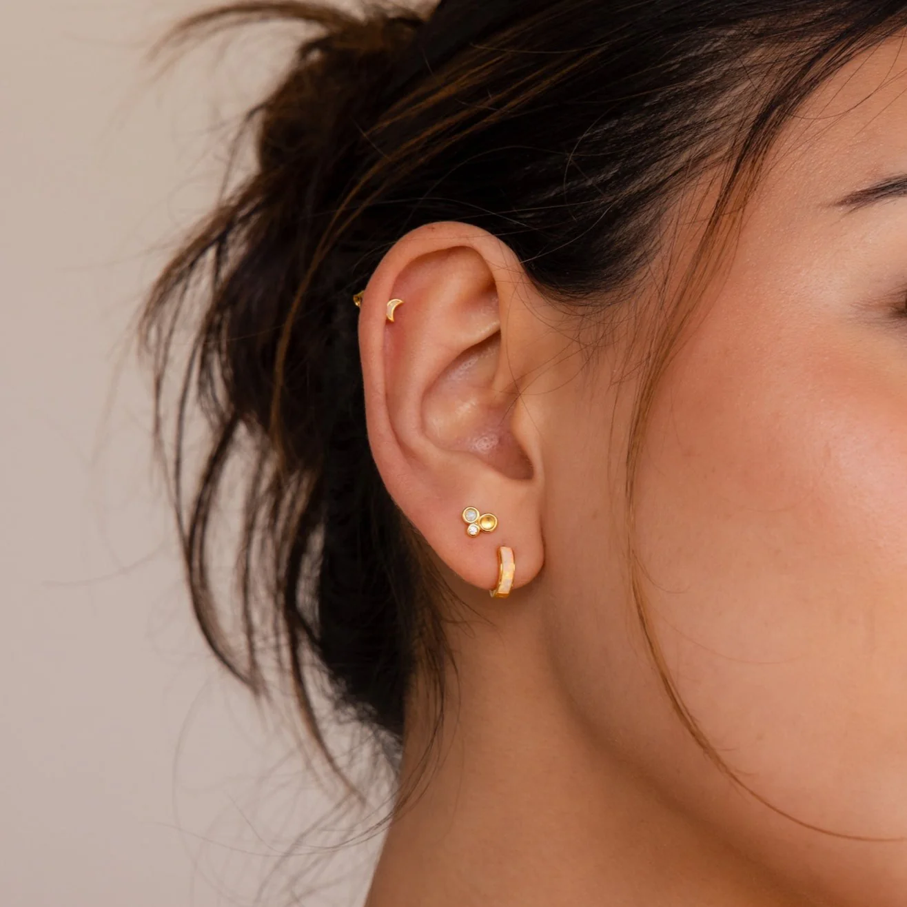 Opal Inlay Earrings Set - Image 4