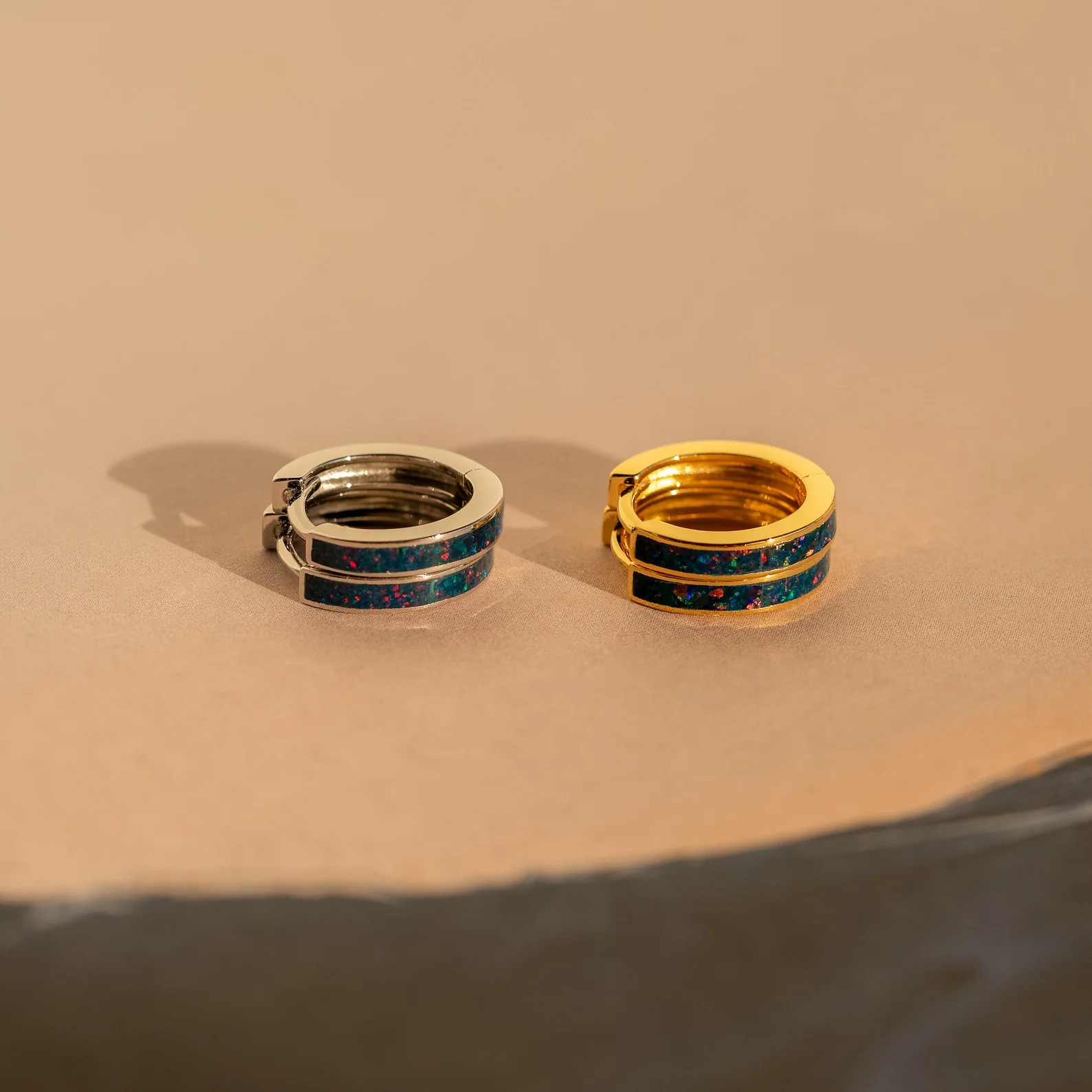 Opal Inlay Hoops Set - Image 5