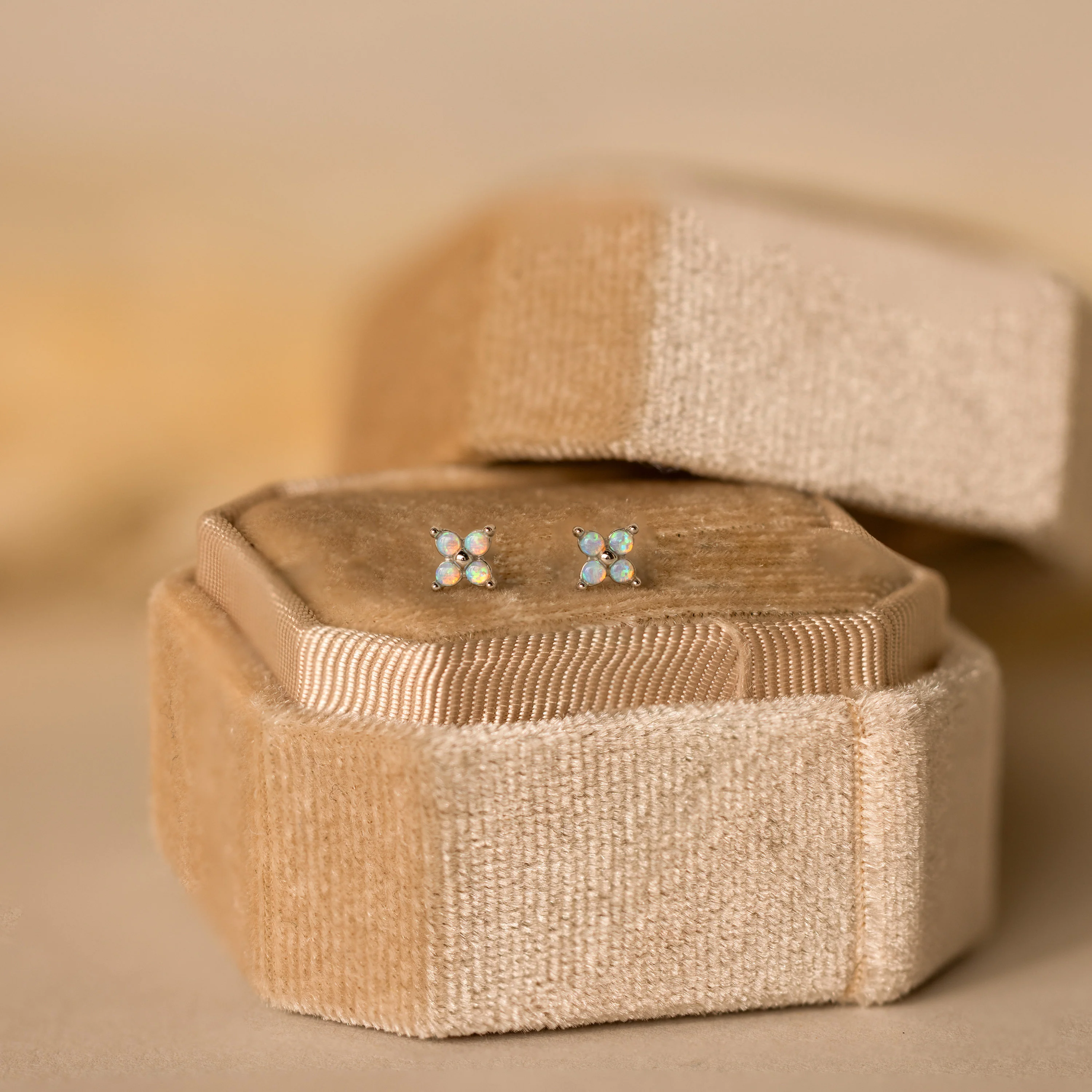 Opal Ivy Flower Studs - Image 3