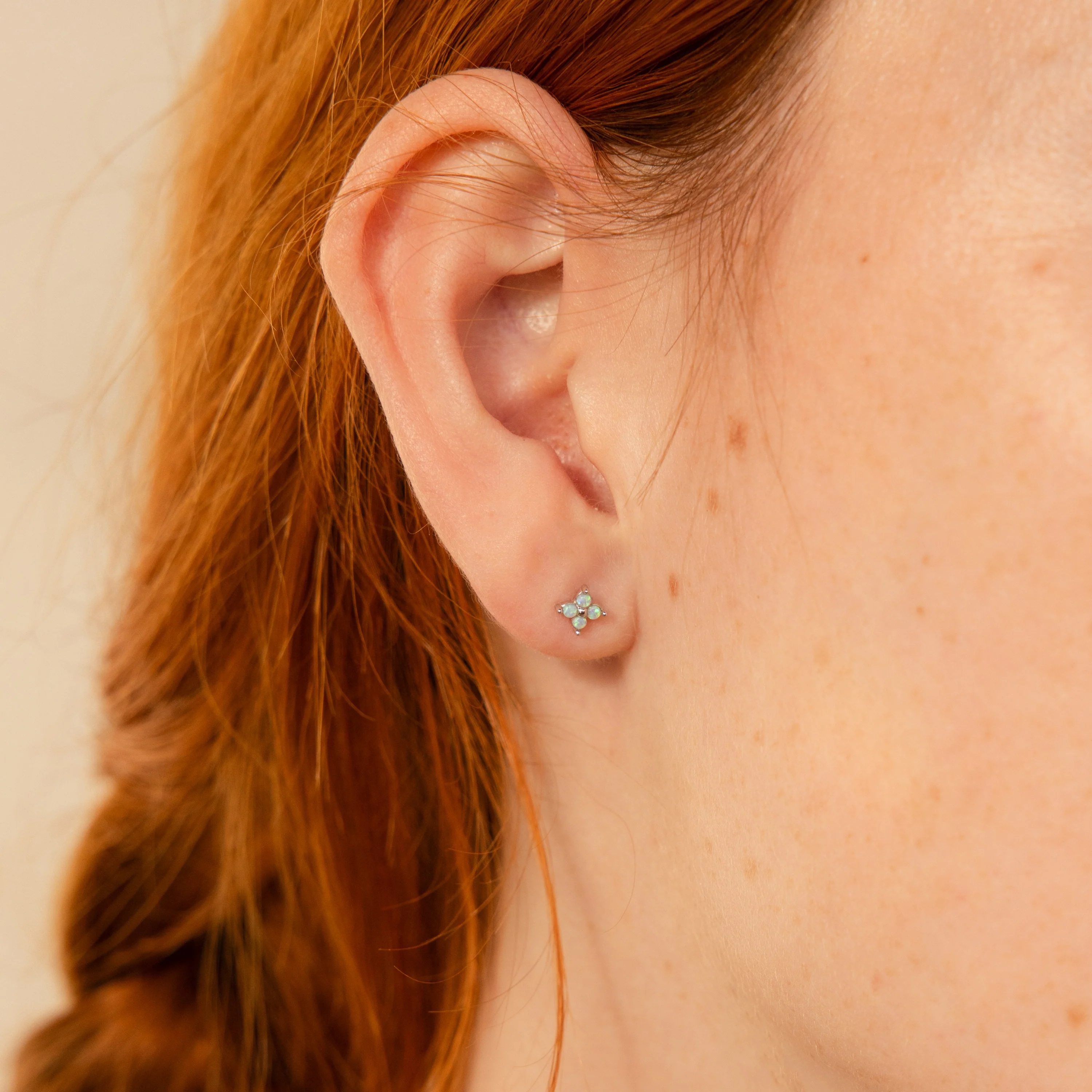 Opal Ivy Flower Studs - Image 4
