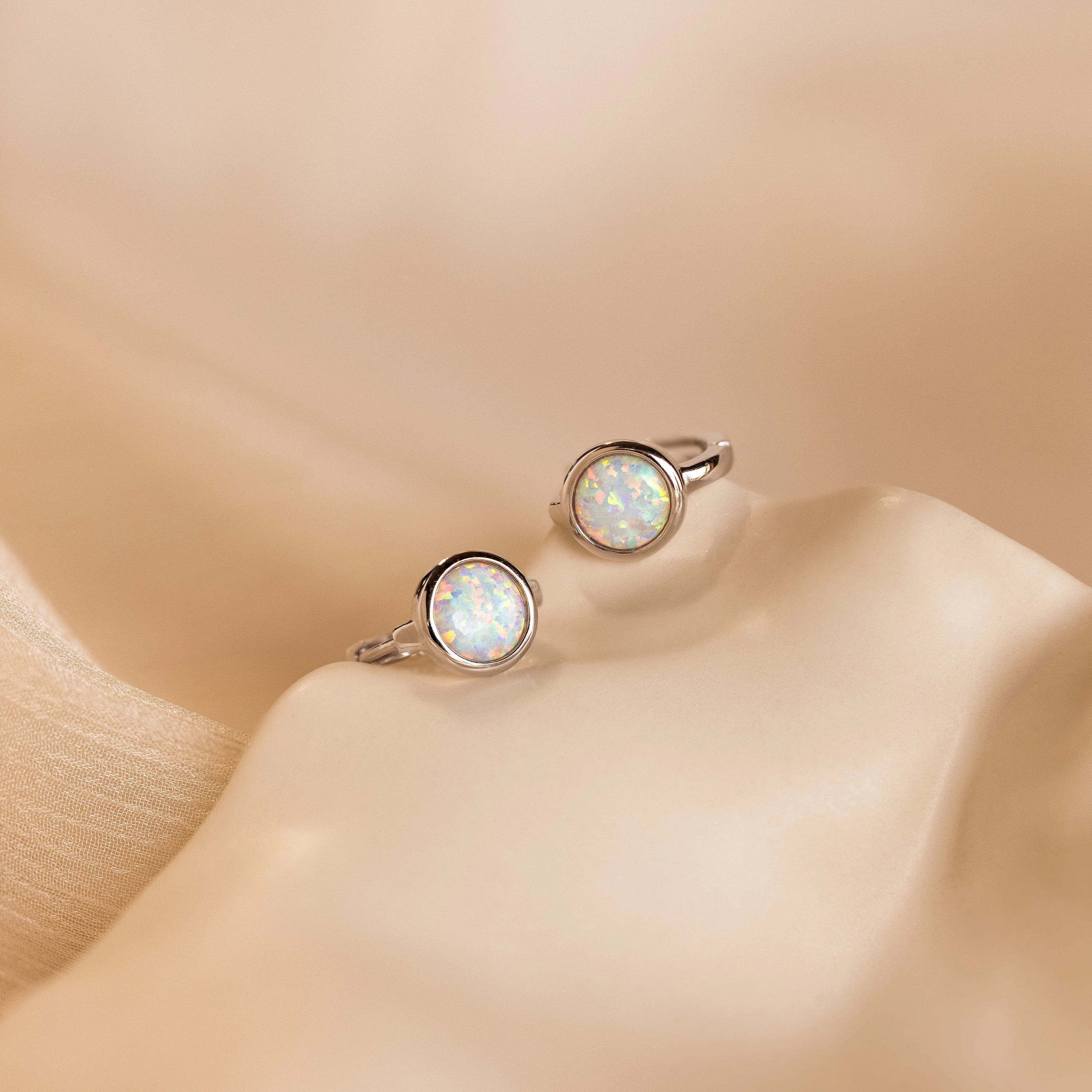 Opal Signet Huggies - Image 5