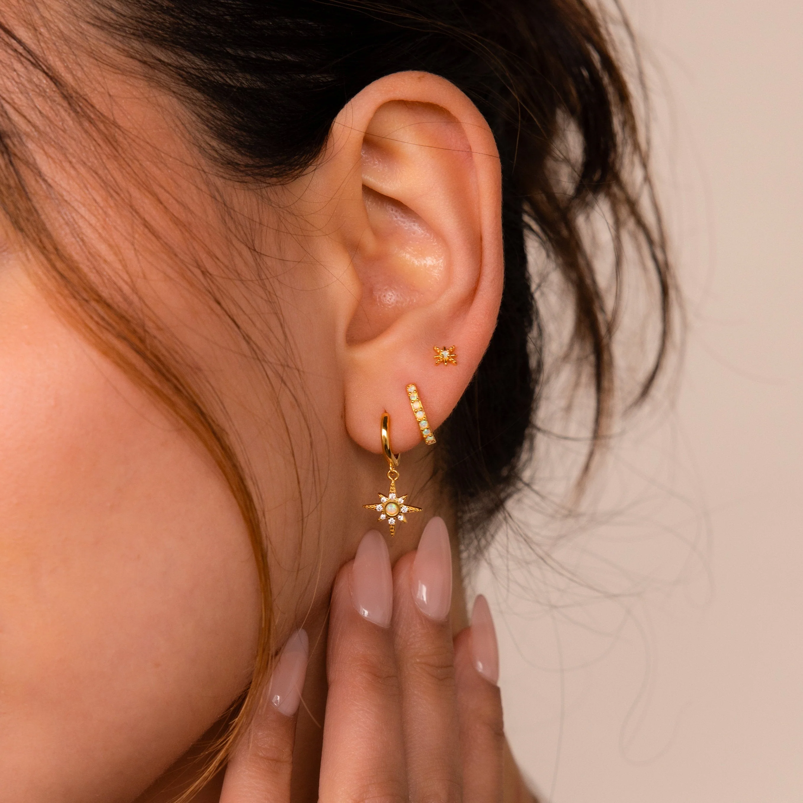 Opal Starburst Earrings Set - Image 2