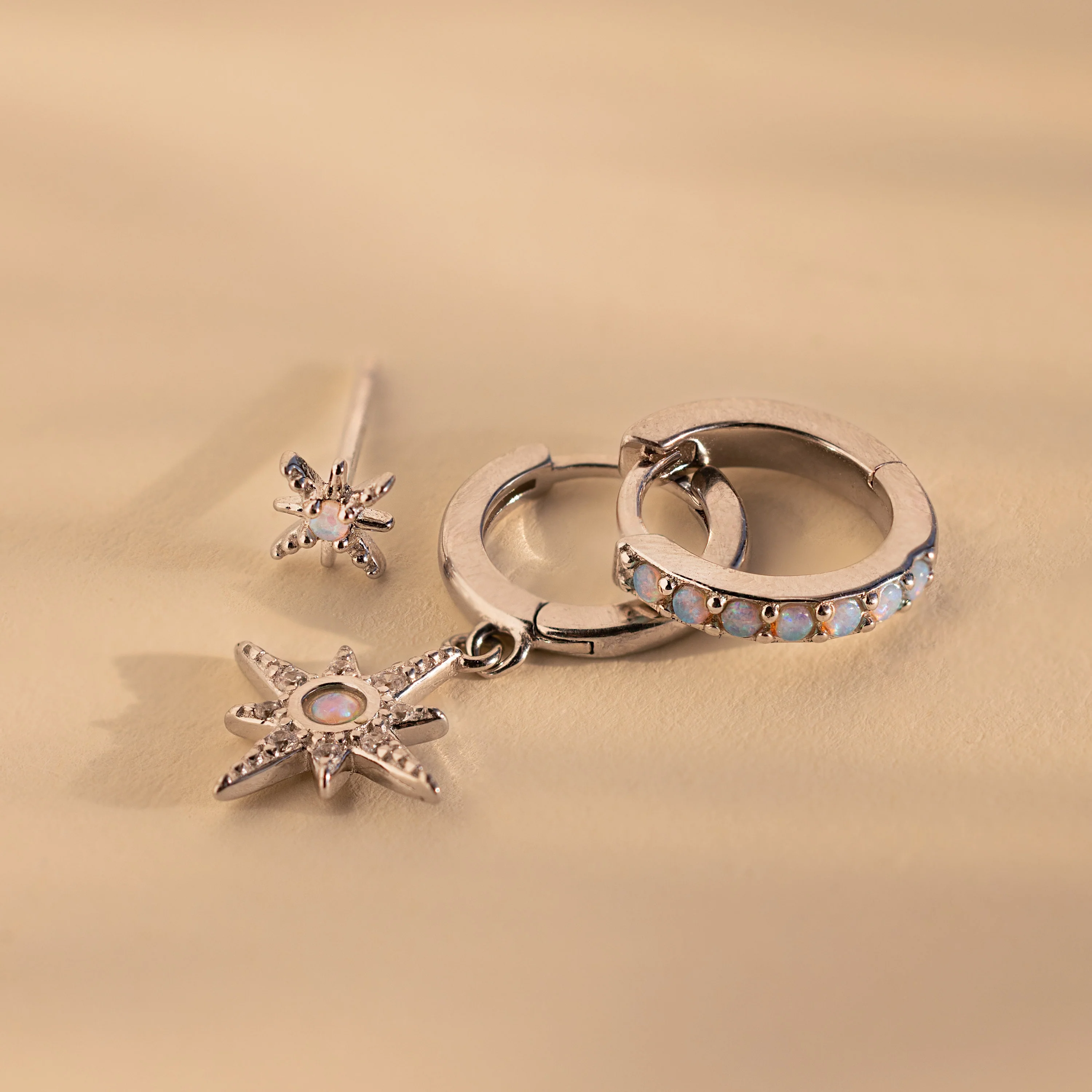Opal Starburst Earrings Set - Image 5