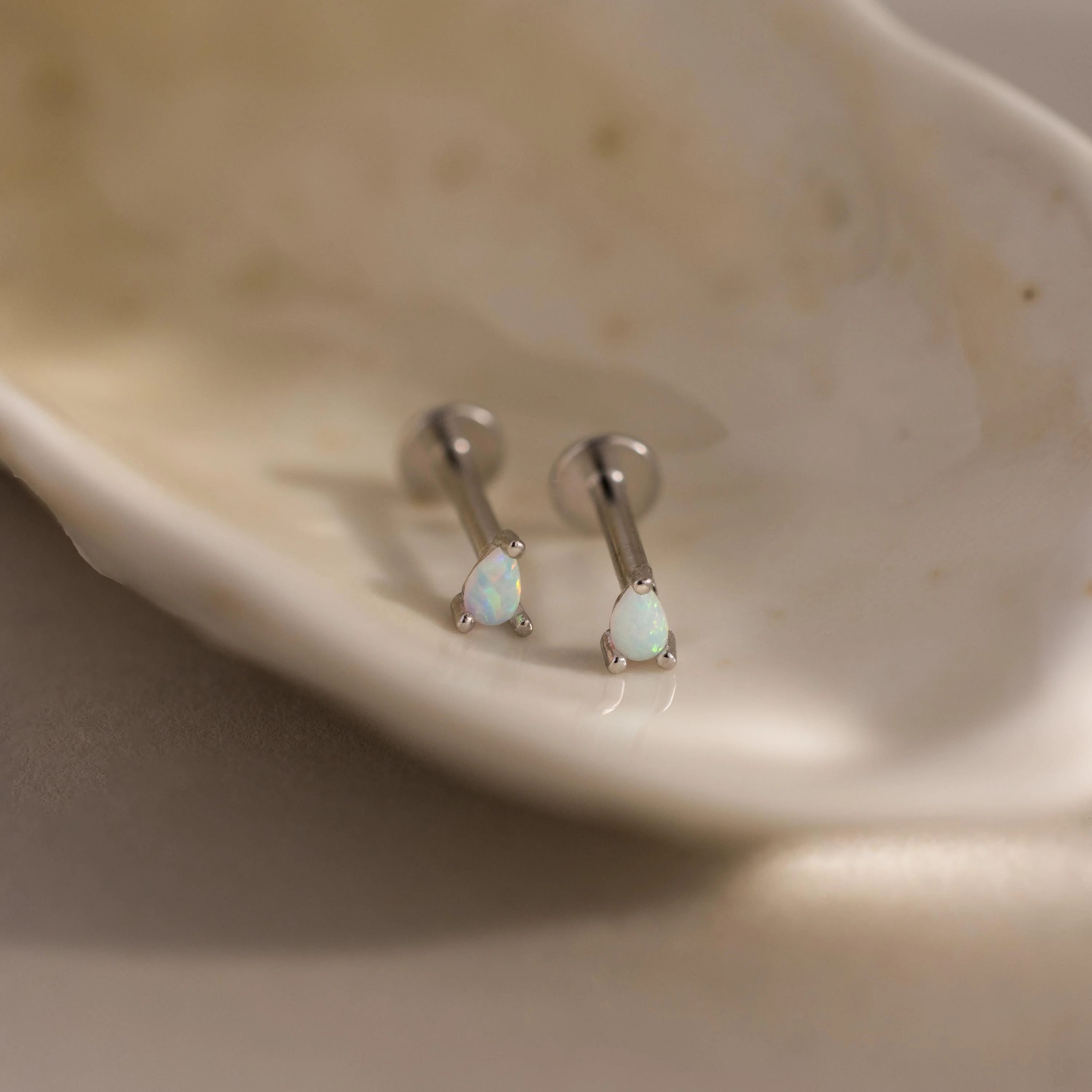 Opal Teardrop Flatback Studs - Image 5