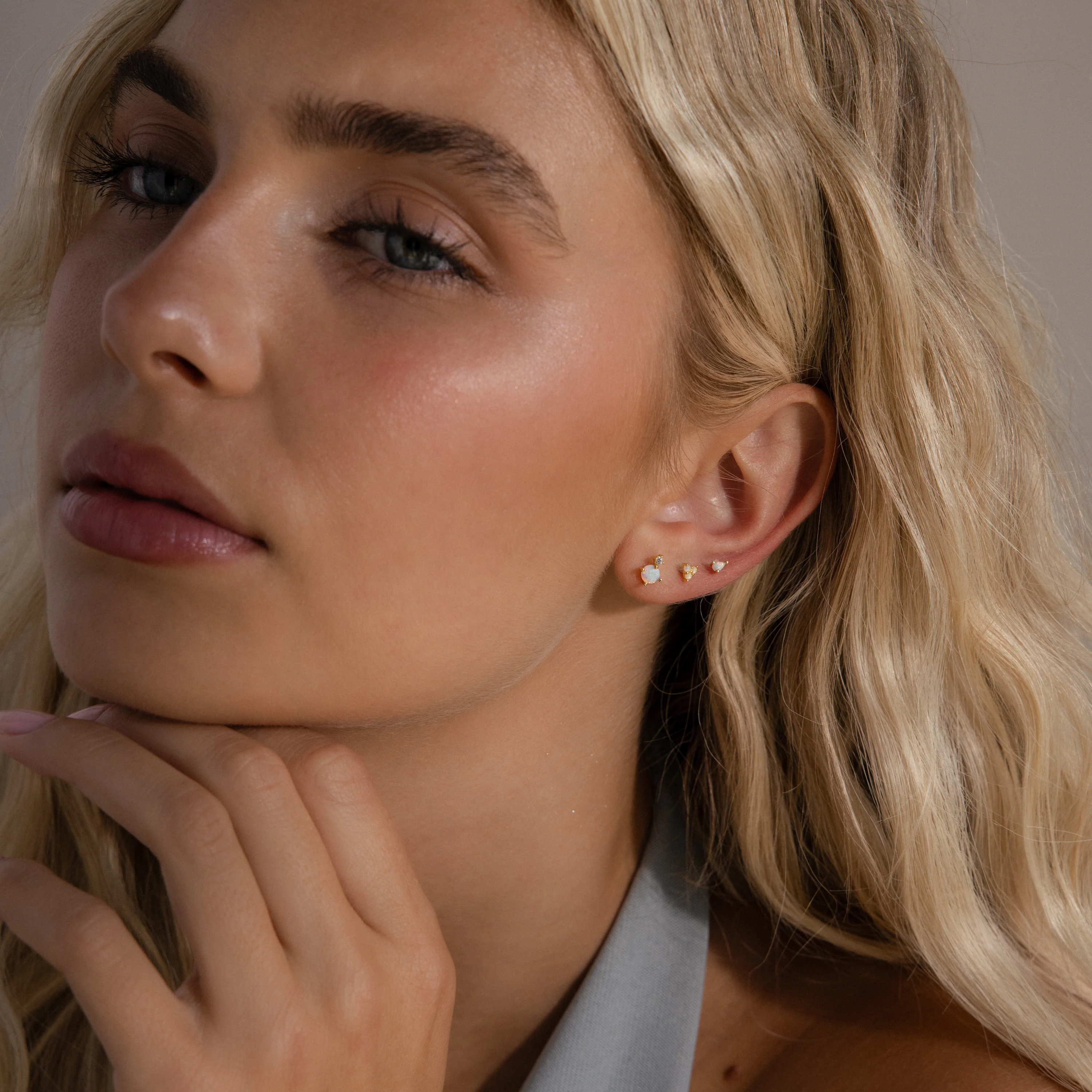 Opal Teardrop Flatback Studs - Image 6
