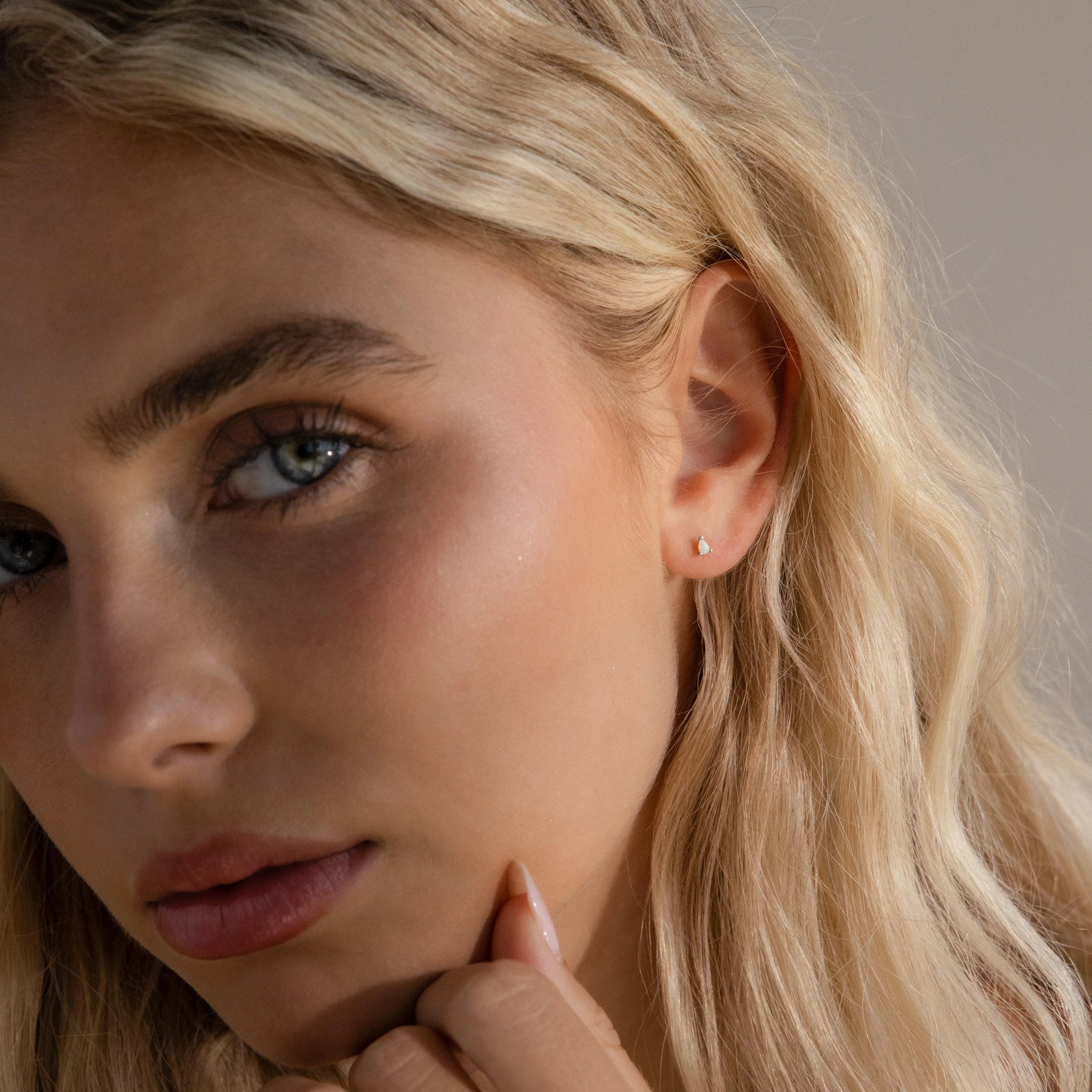 Opal Teardrop Flatback Studs - Image 8