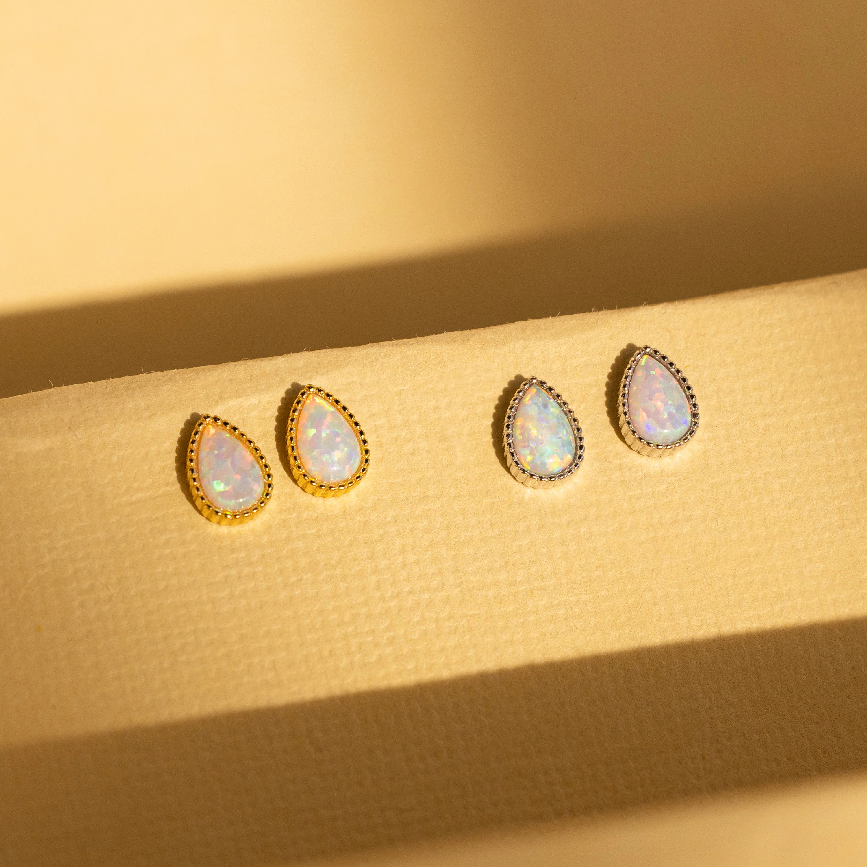 Opal Teardrop Studs - Image 3