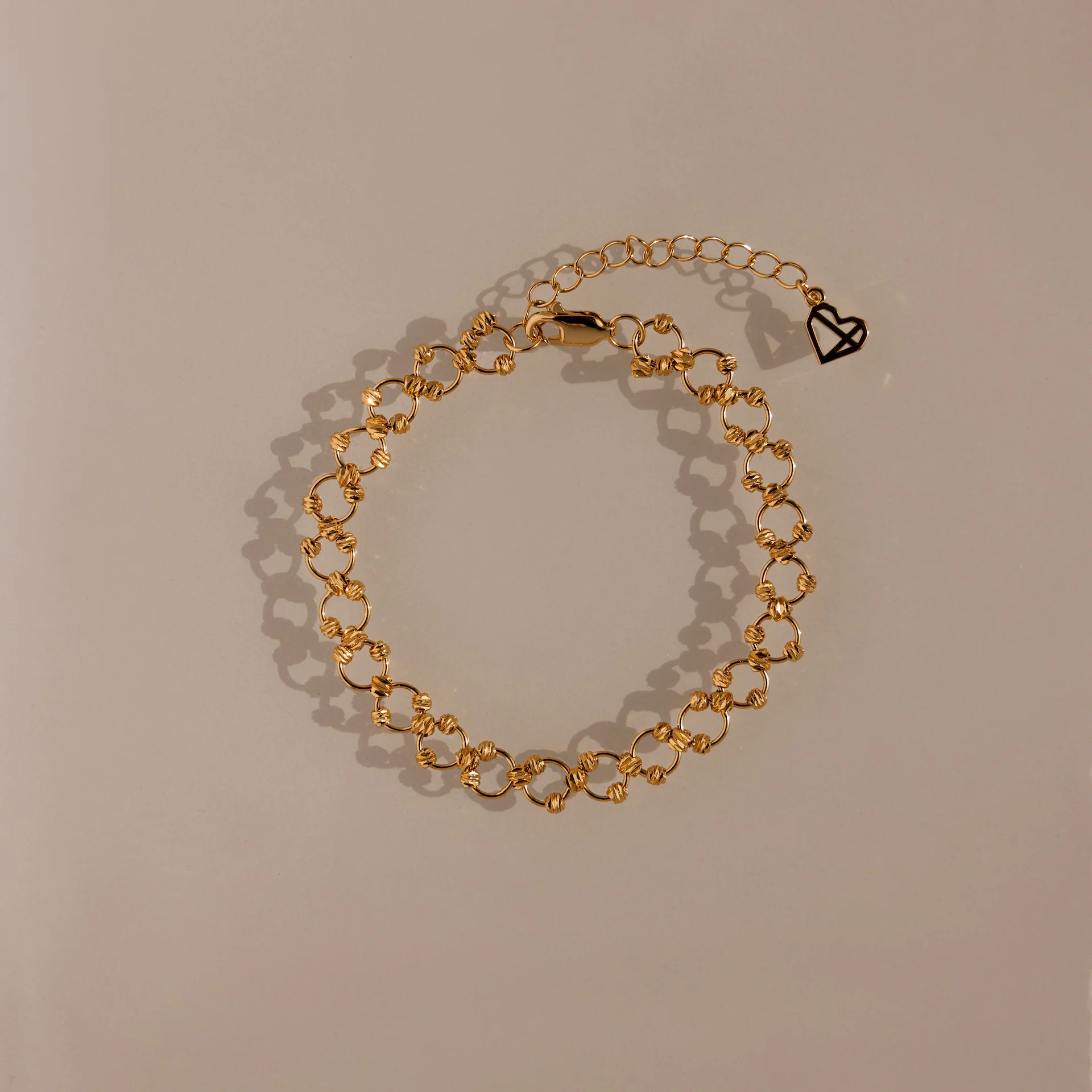 Orbit Chain Bracelet in 18K Gold