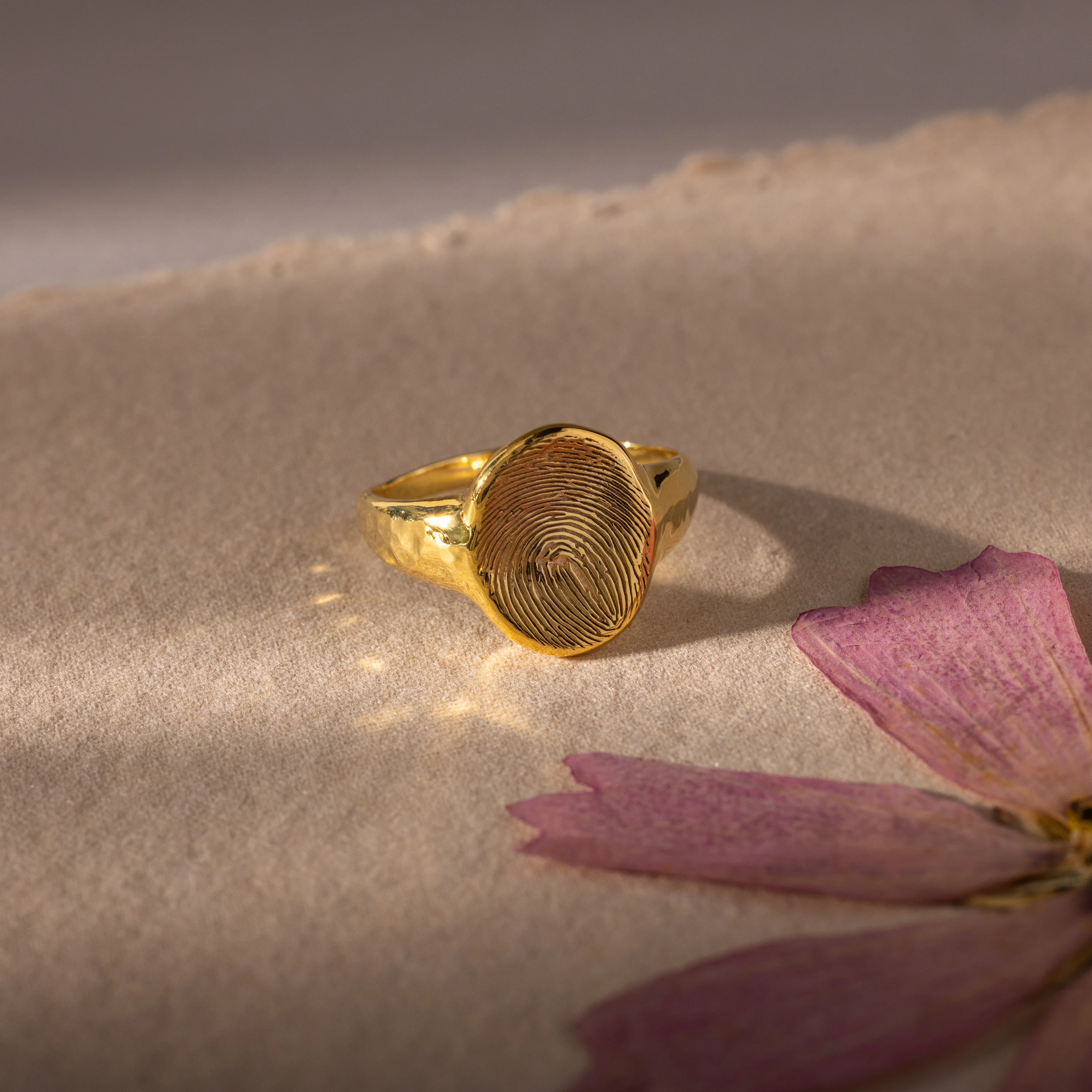 Organic Fingerprint Signet Ring - Image 4