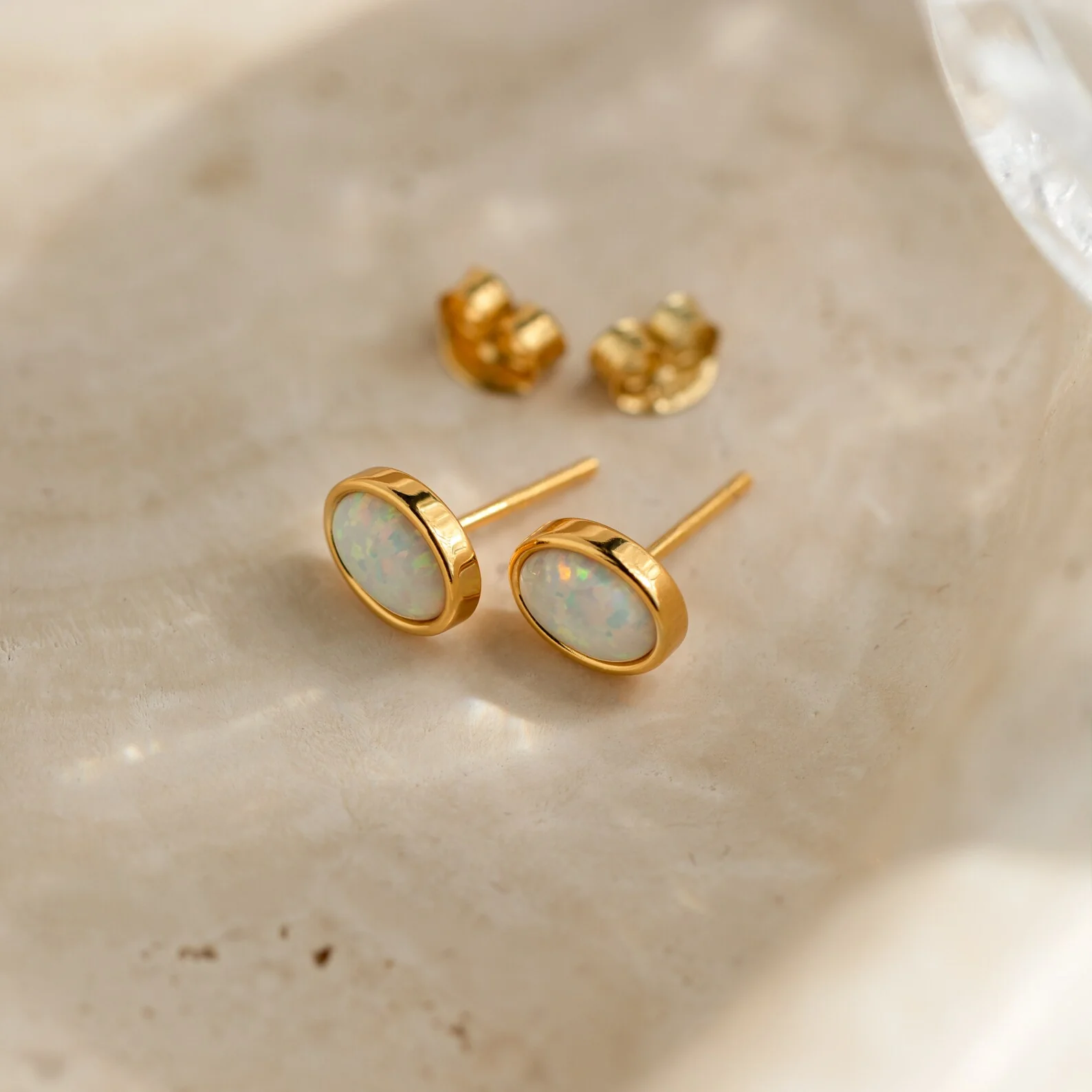 Oval Opal Studs - Image 2