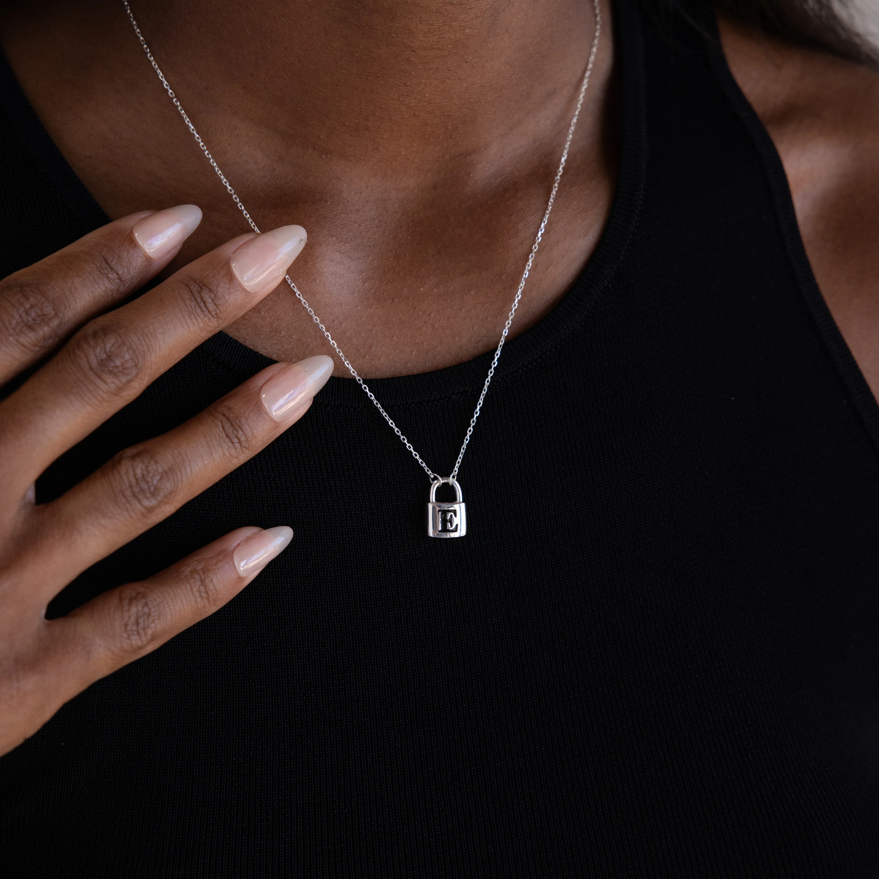 Padlock Necklace in Silver - Image 2