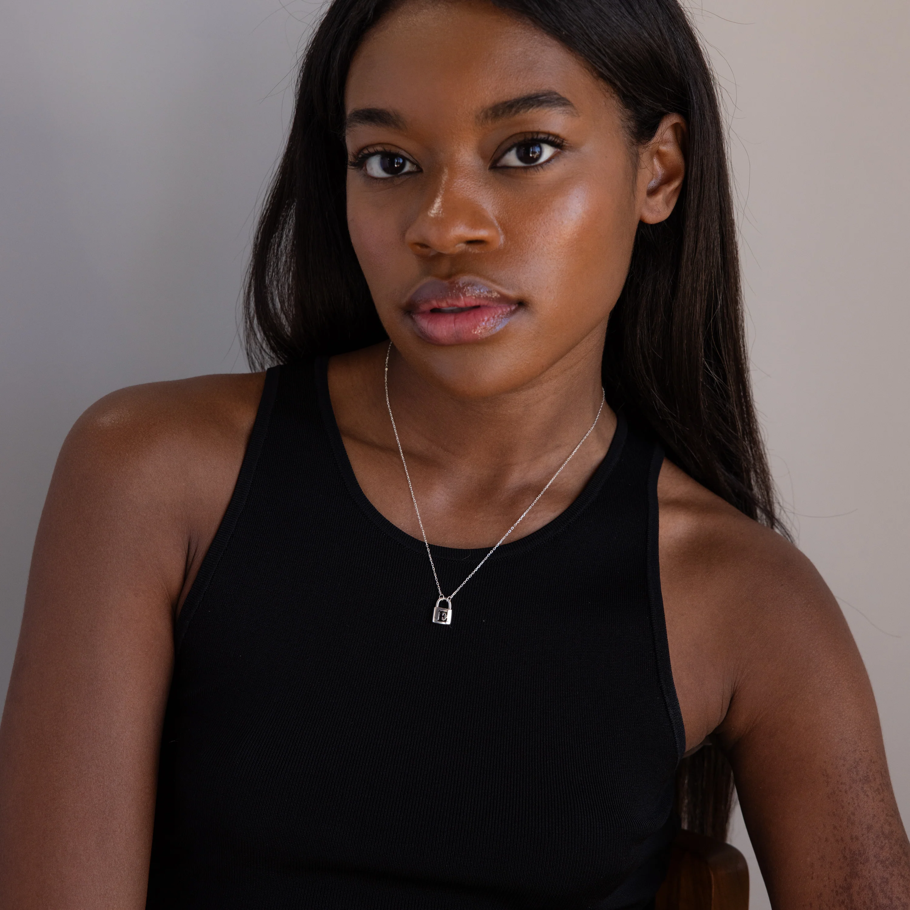 Padlock Necklace in Silver - Image 4