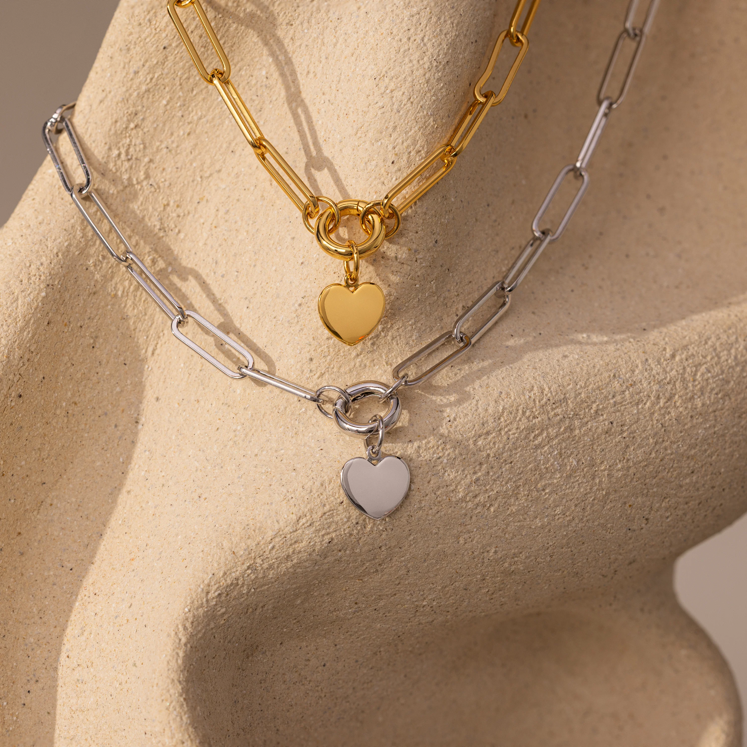 Paperclip Heart Charm Necklace - Image 6