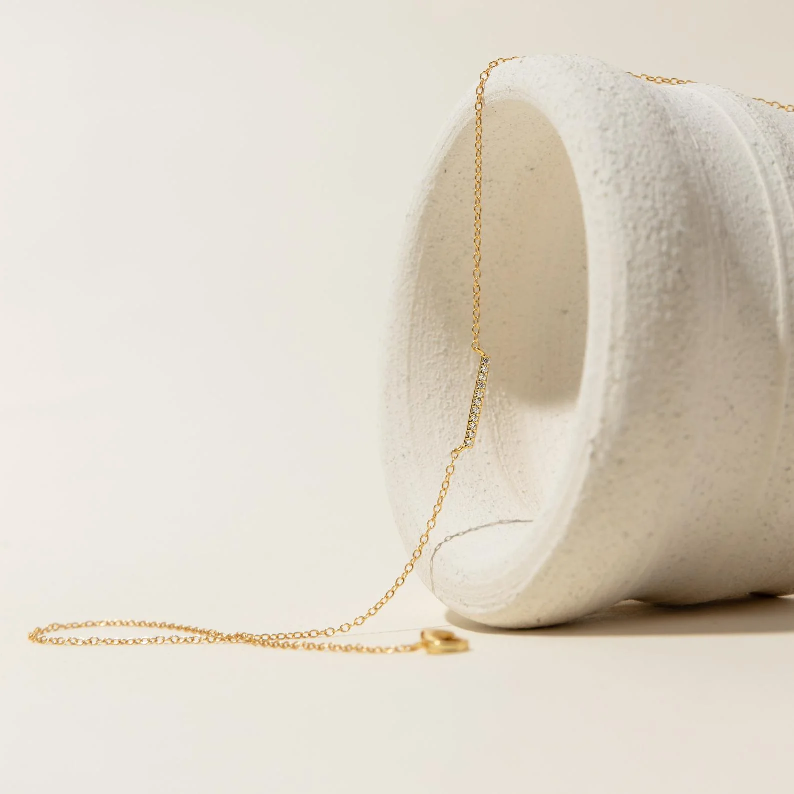 Pave Bar Necklace - Image 2