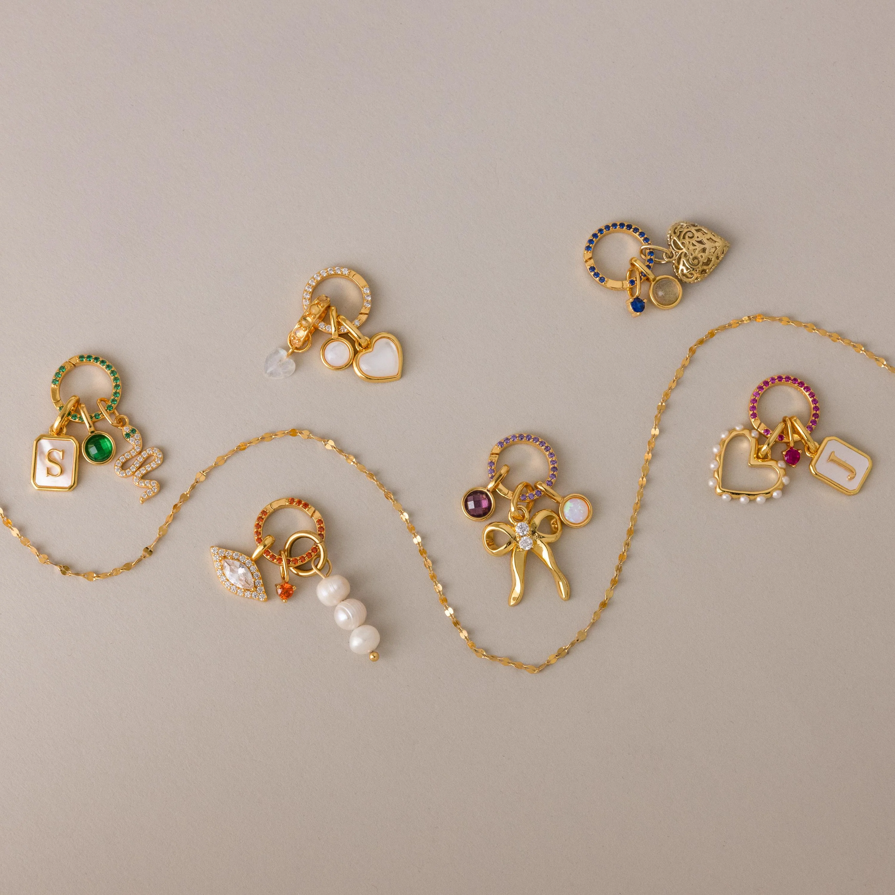 Pave Birthstone Charm Clip - Image 19