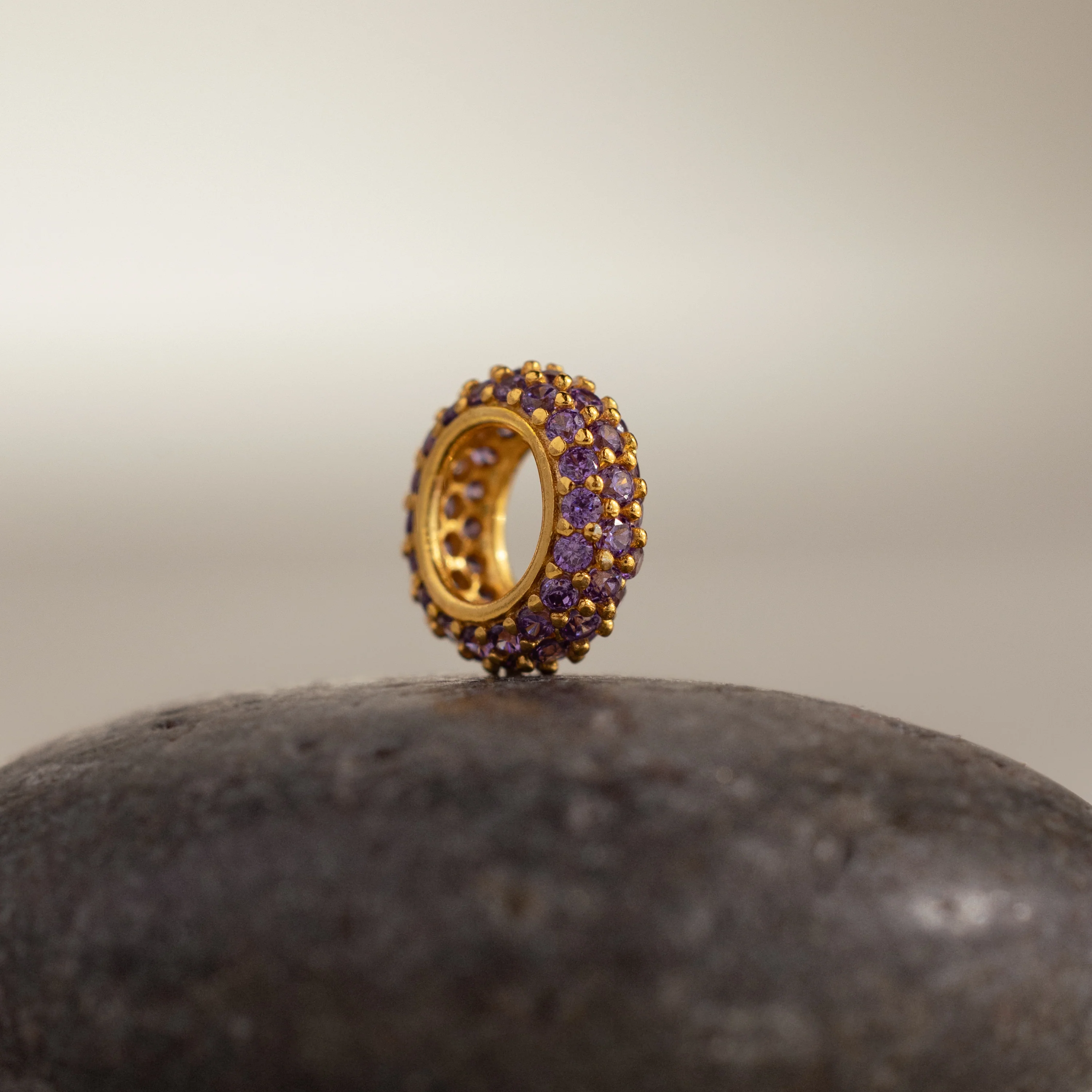 Pave Birthstone Charm Spacer - Image 4