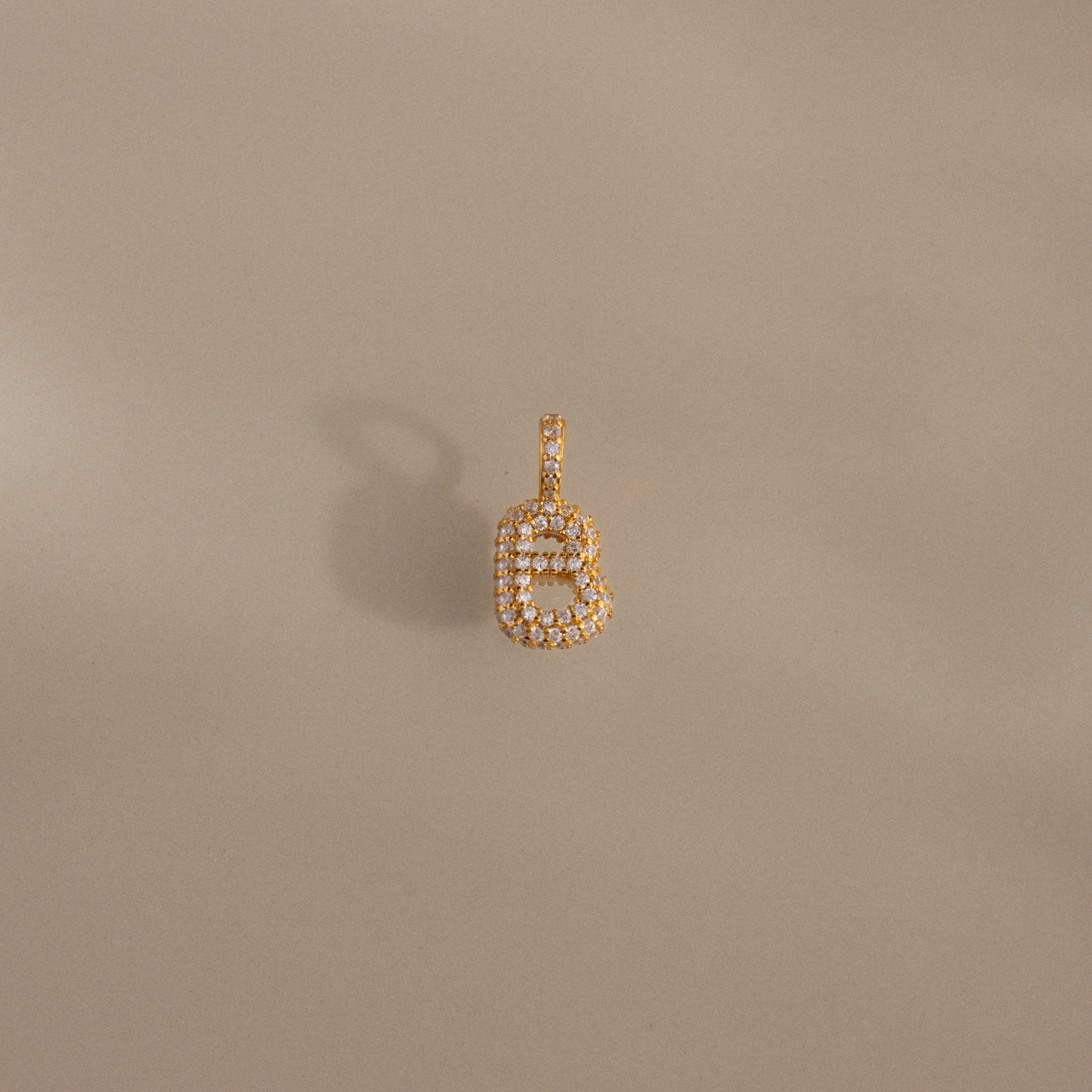 Pave Bubble Letter Charm - Image 9