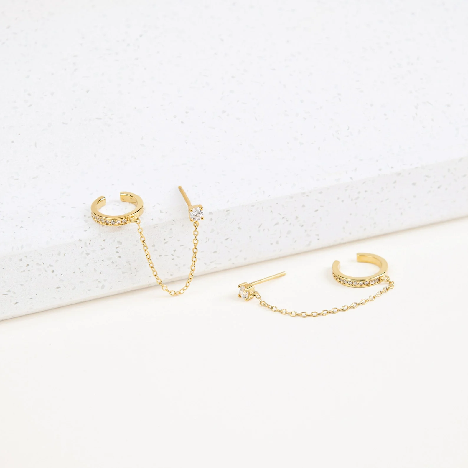 Pave Chain Ear Cuffs - Image 8