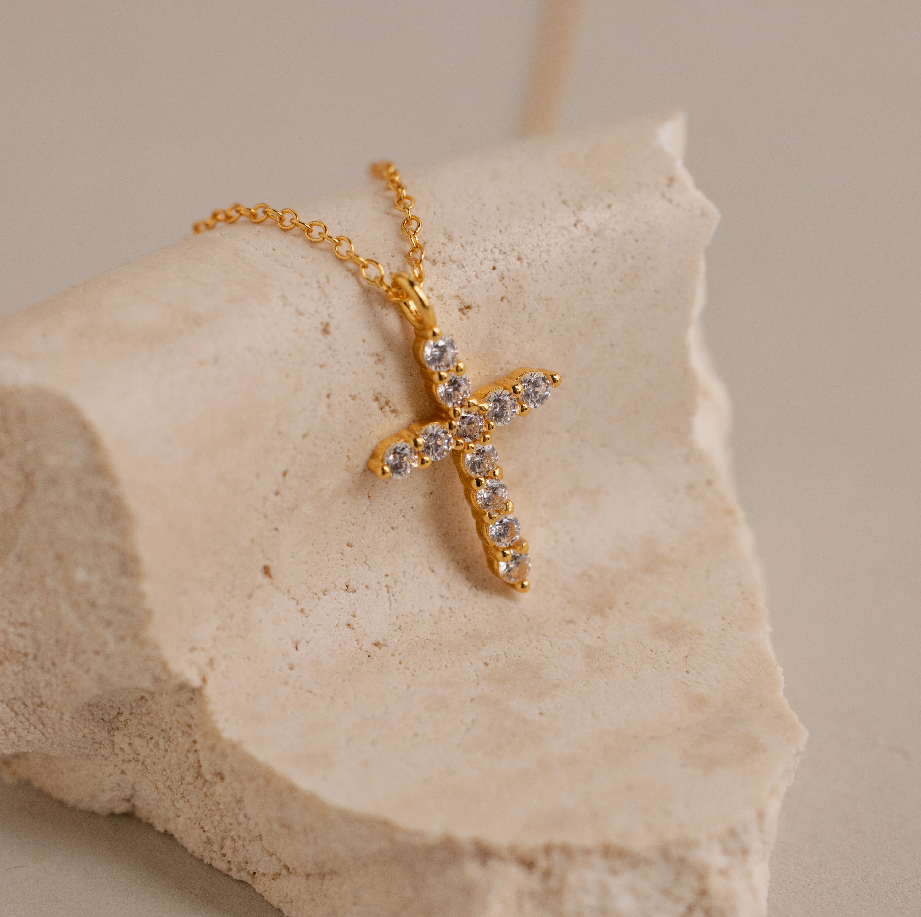 Pave Cross Necklace - Image 2