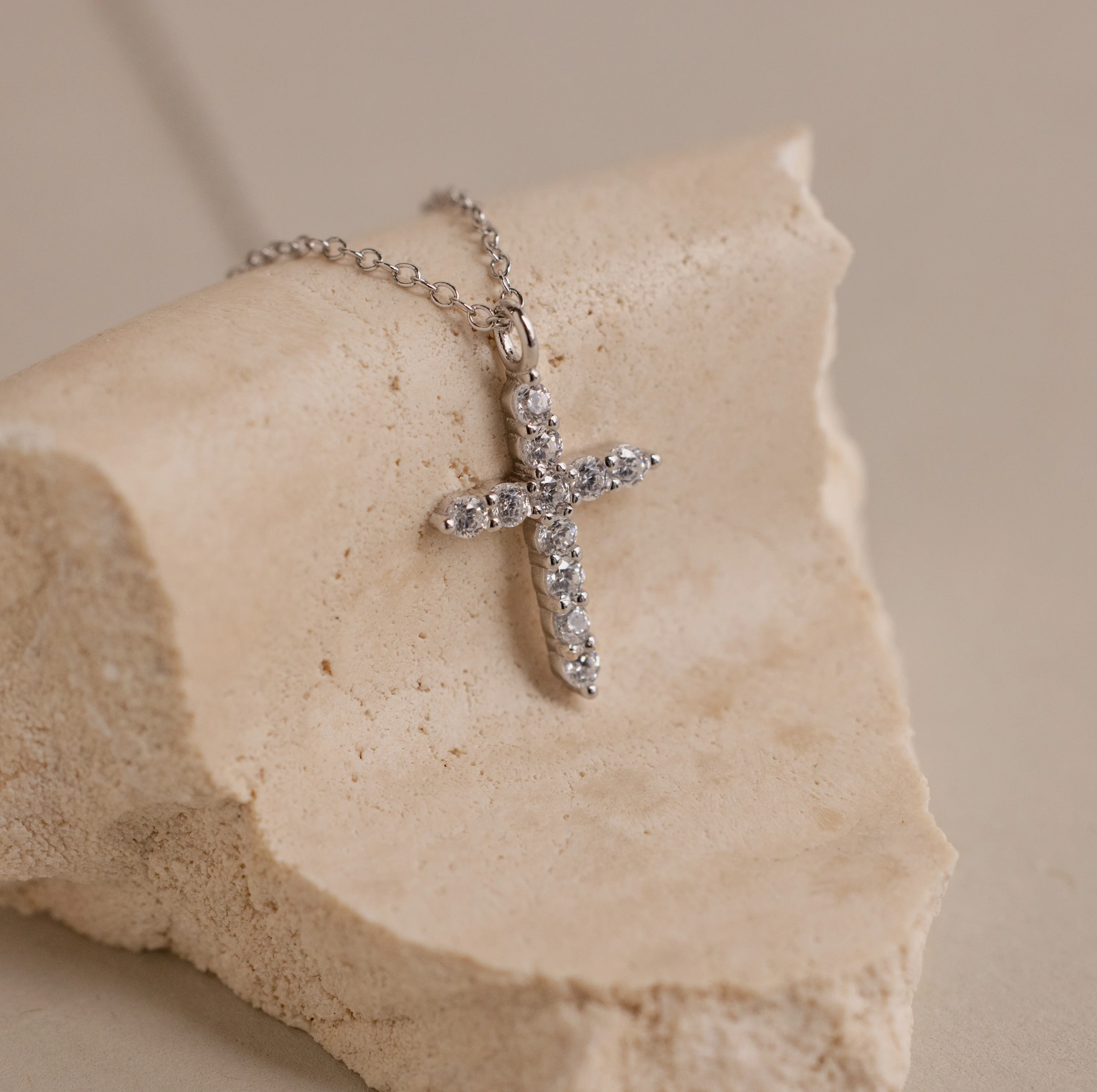Pave Cross Necklace - Image 3