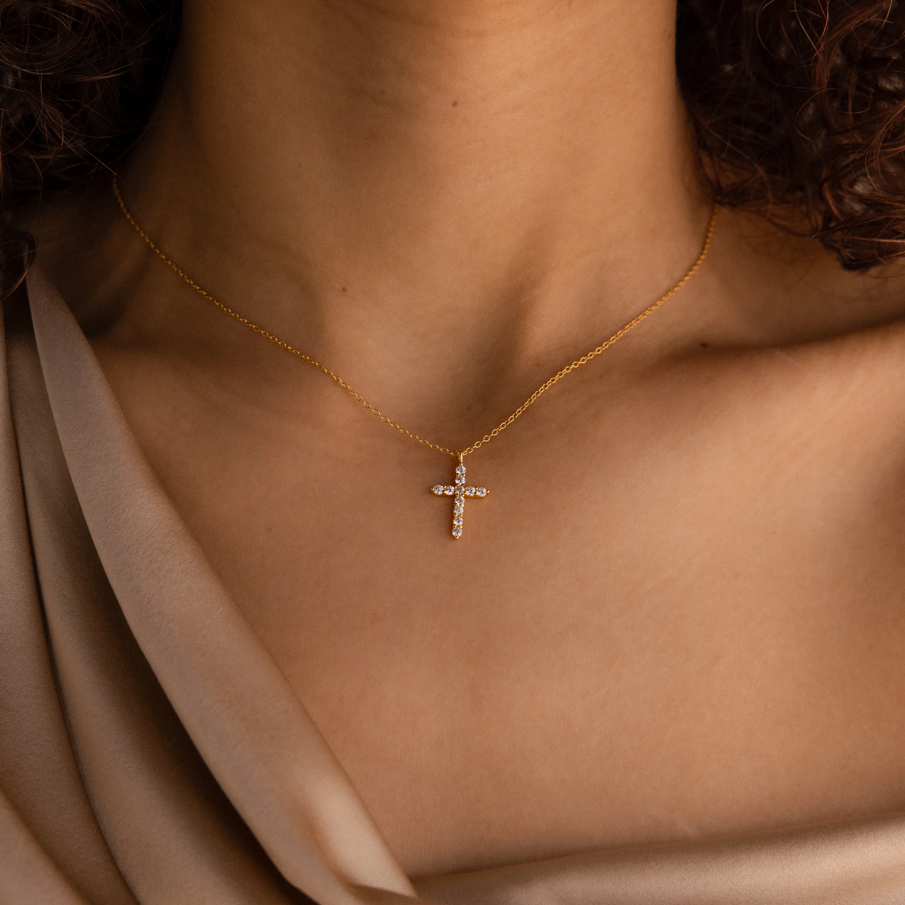 Pave Cross Necklace - Image 4
