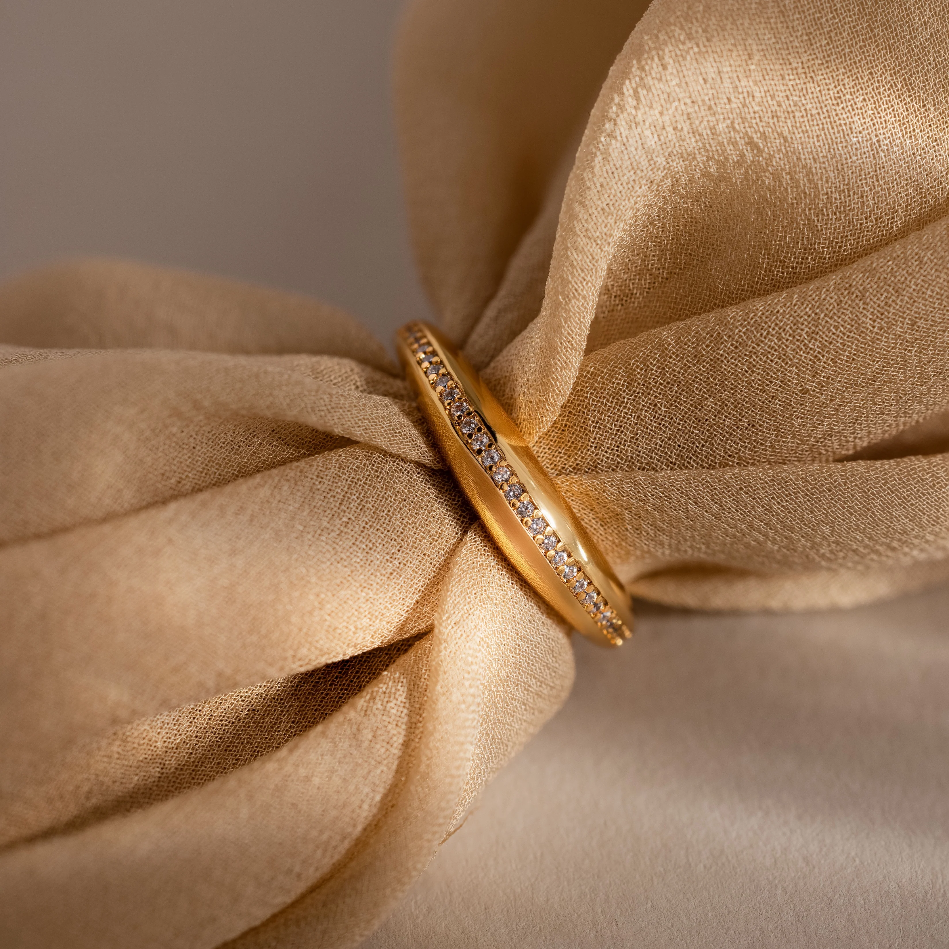 Pave Curve Dome Ring - Image 7