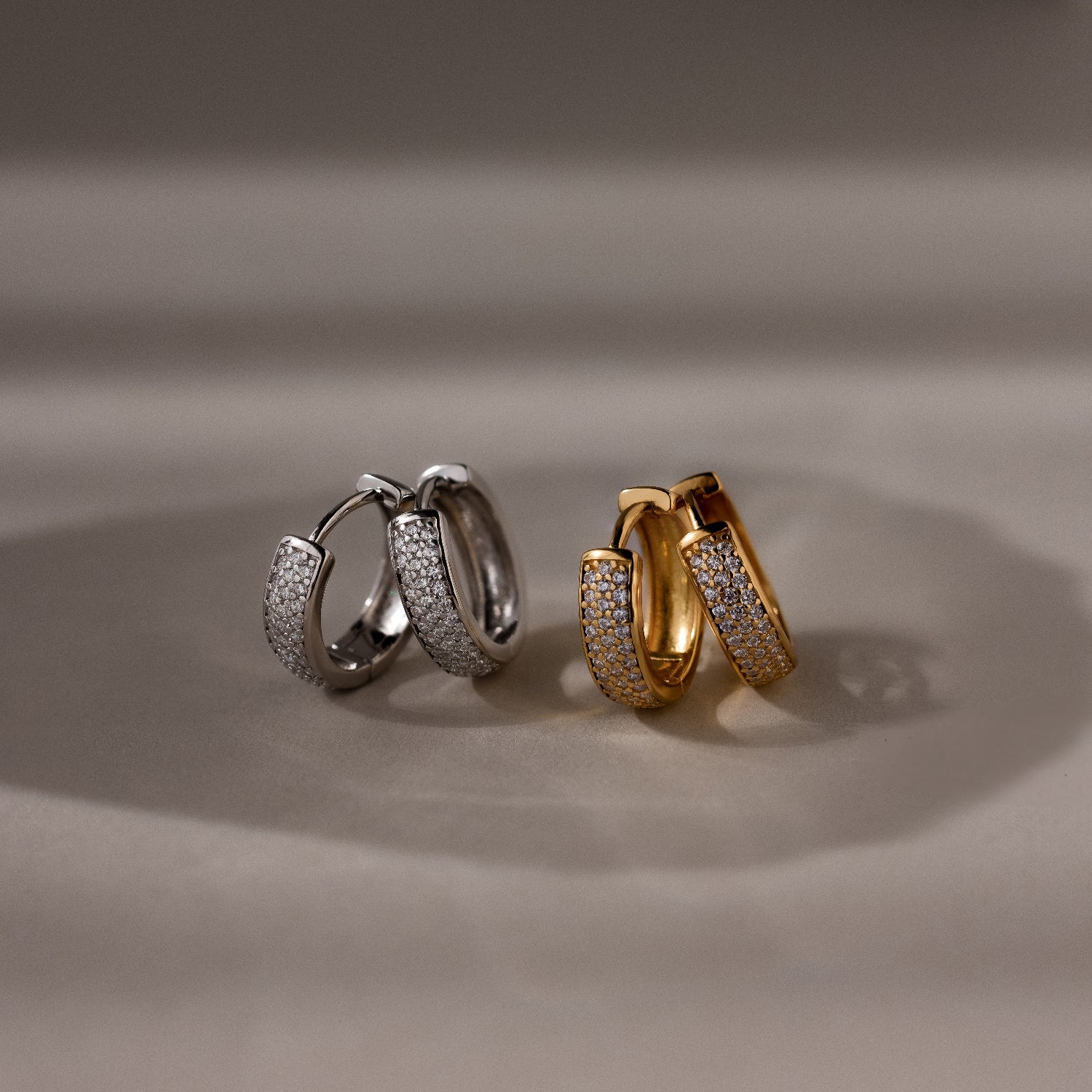 Pave Diamond Huggies - Image 2