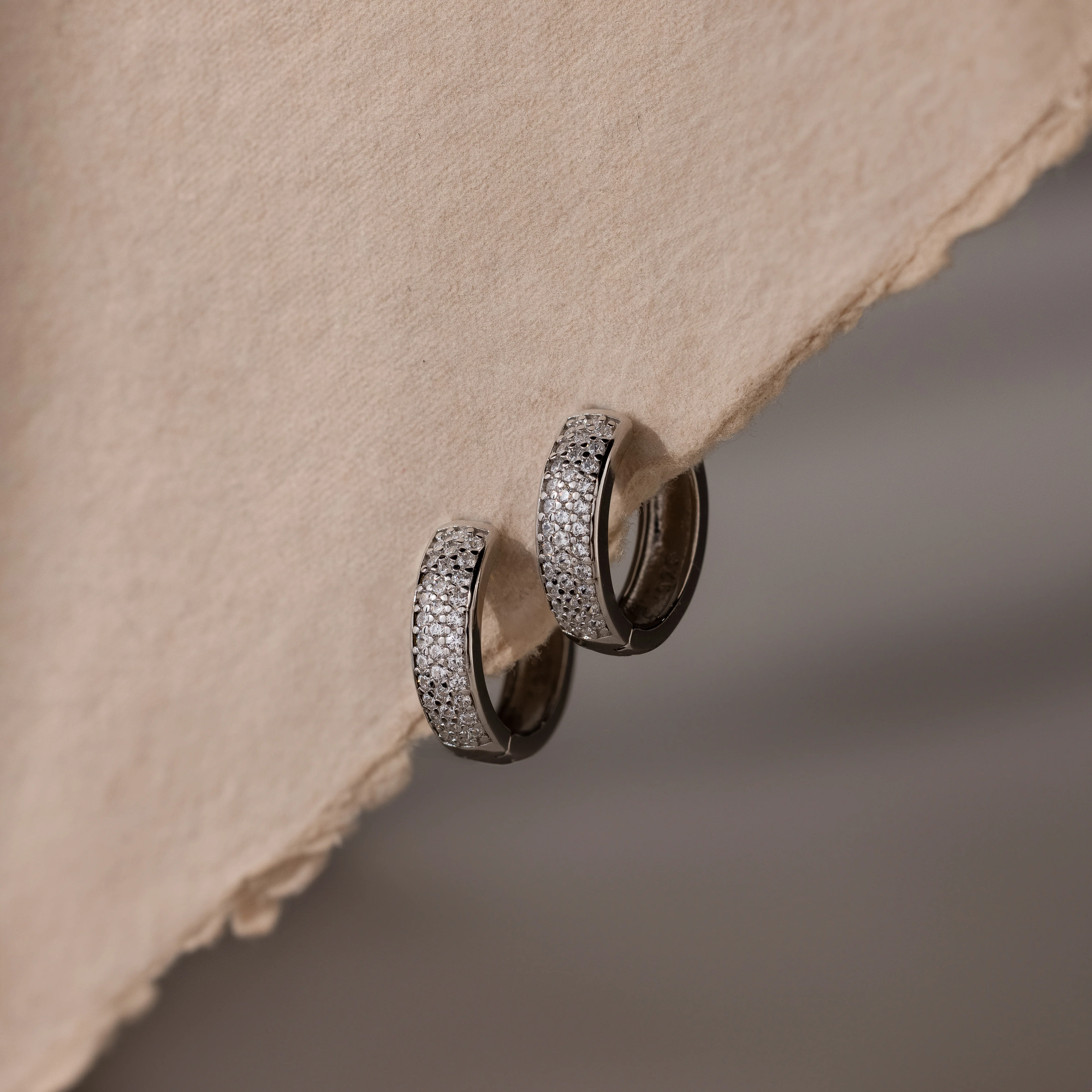 Pave Diamond Huggies - Image 8
