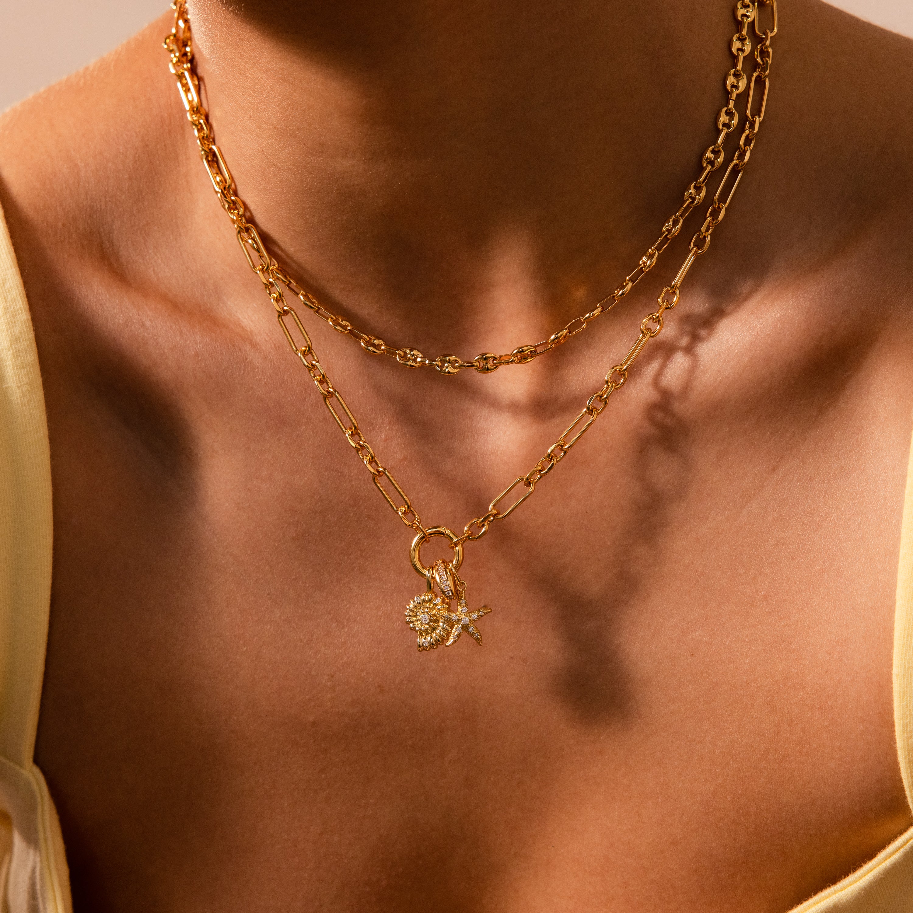 Pave Dome Spacer Charm in 18K Gold - Image 4