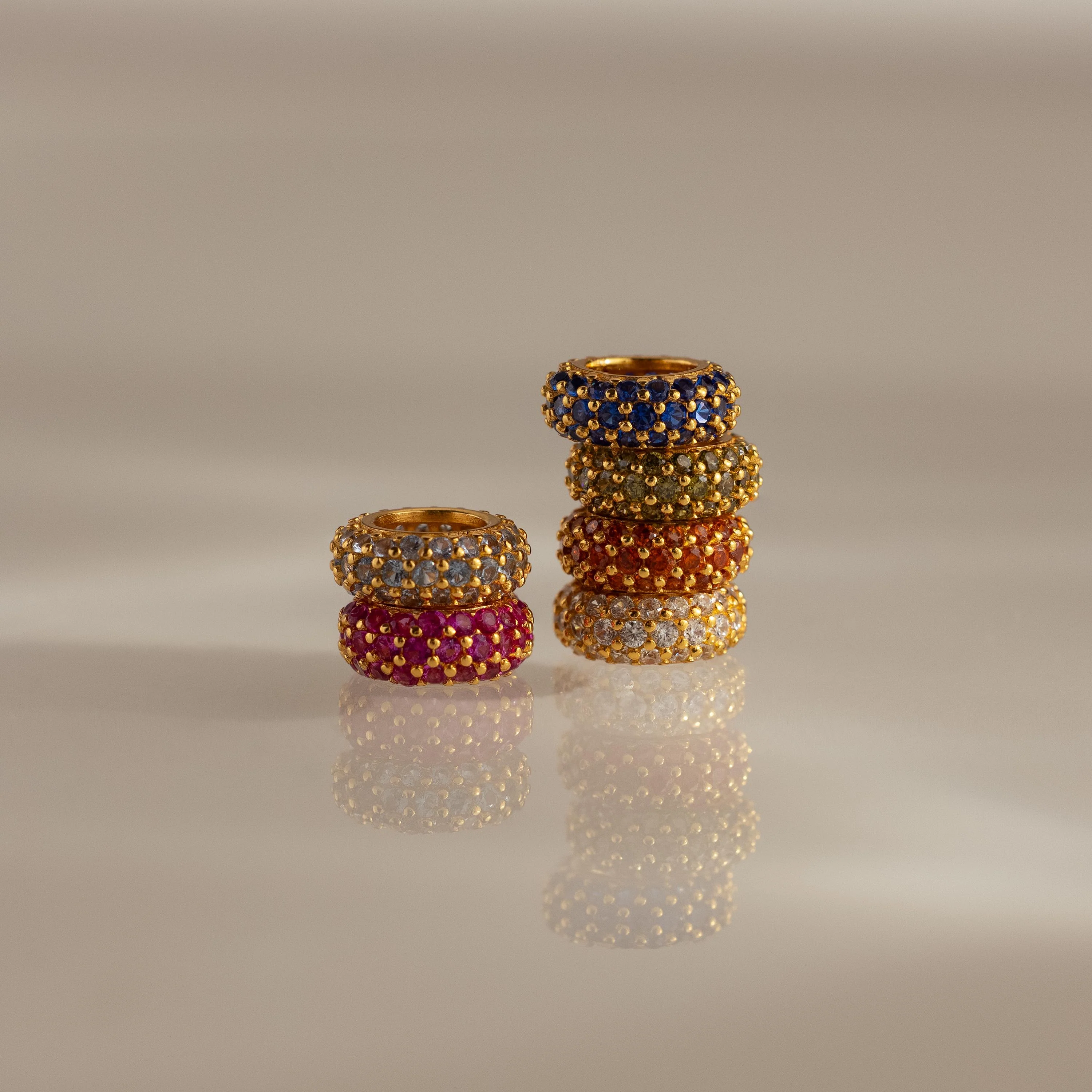 Pave Garnet Charm Spacer - Image 5