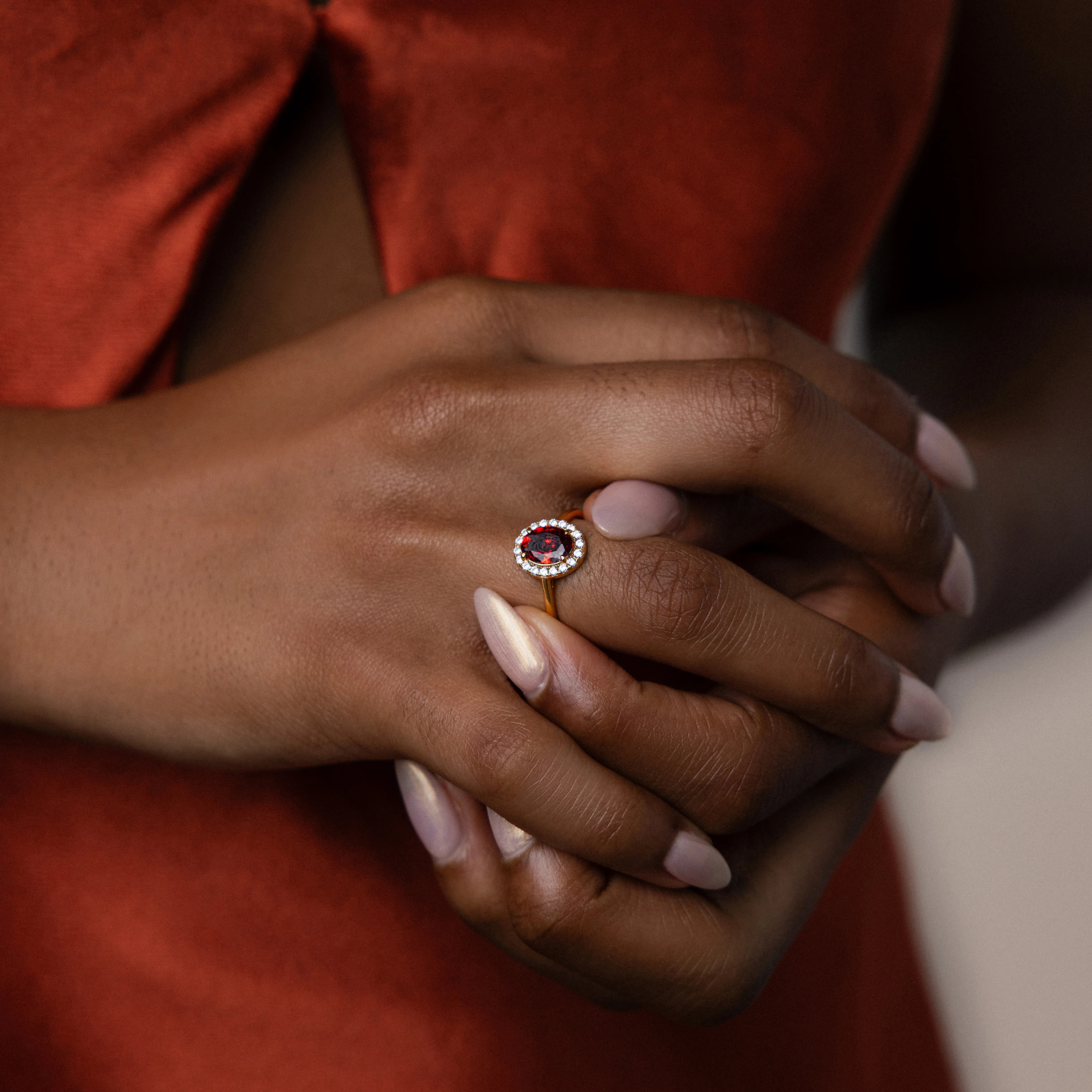 Pave Garnet Ring - Image 2