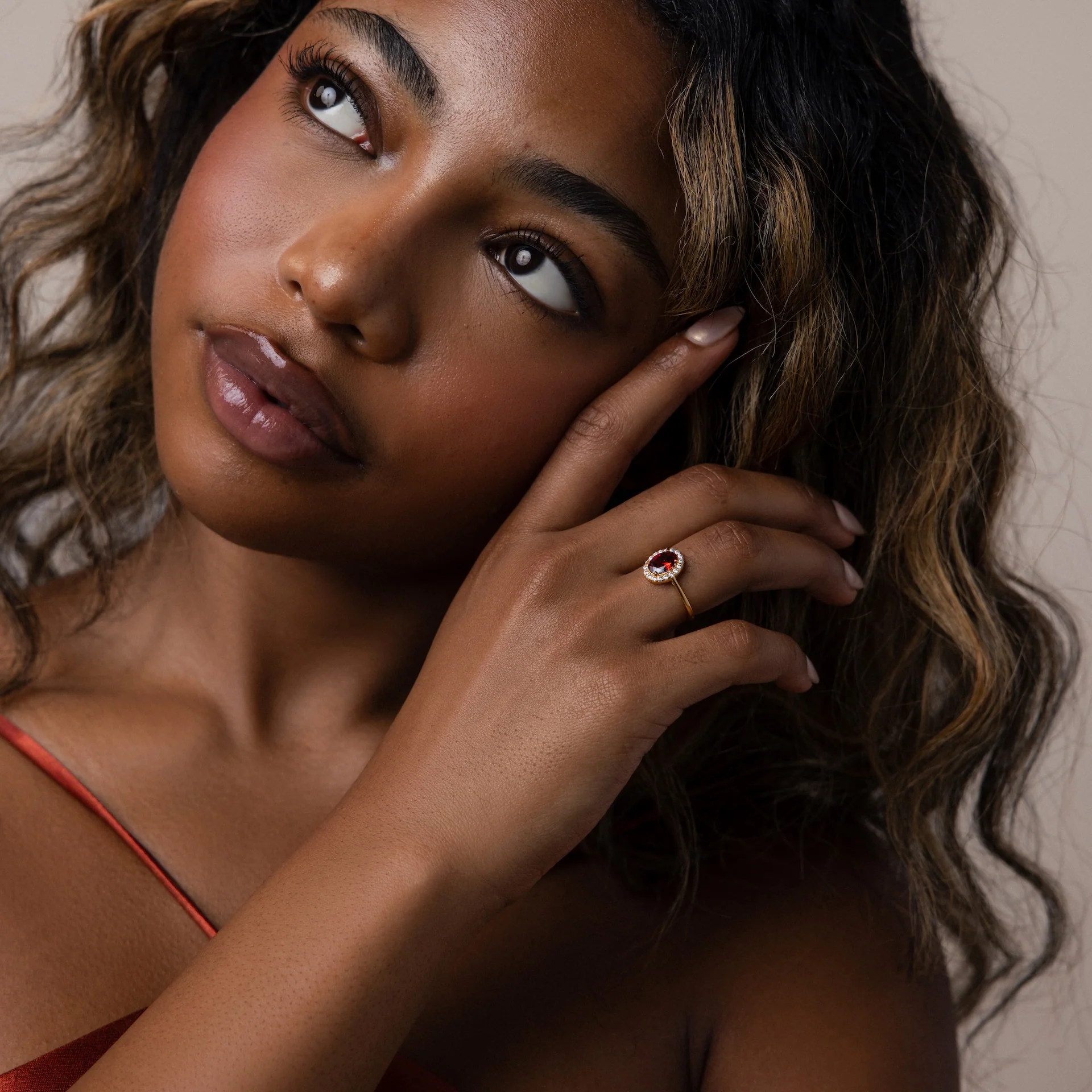 Pave Garnet Ring - Image 4