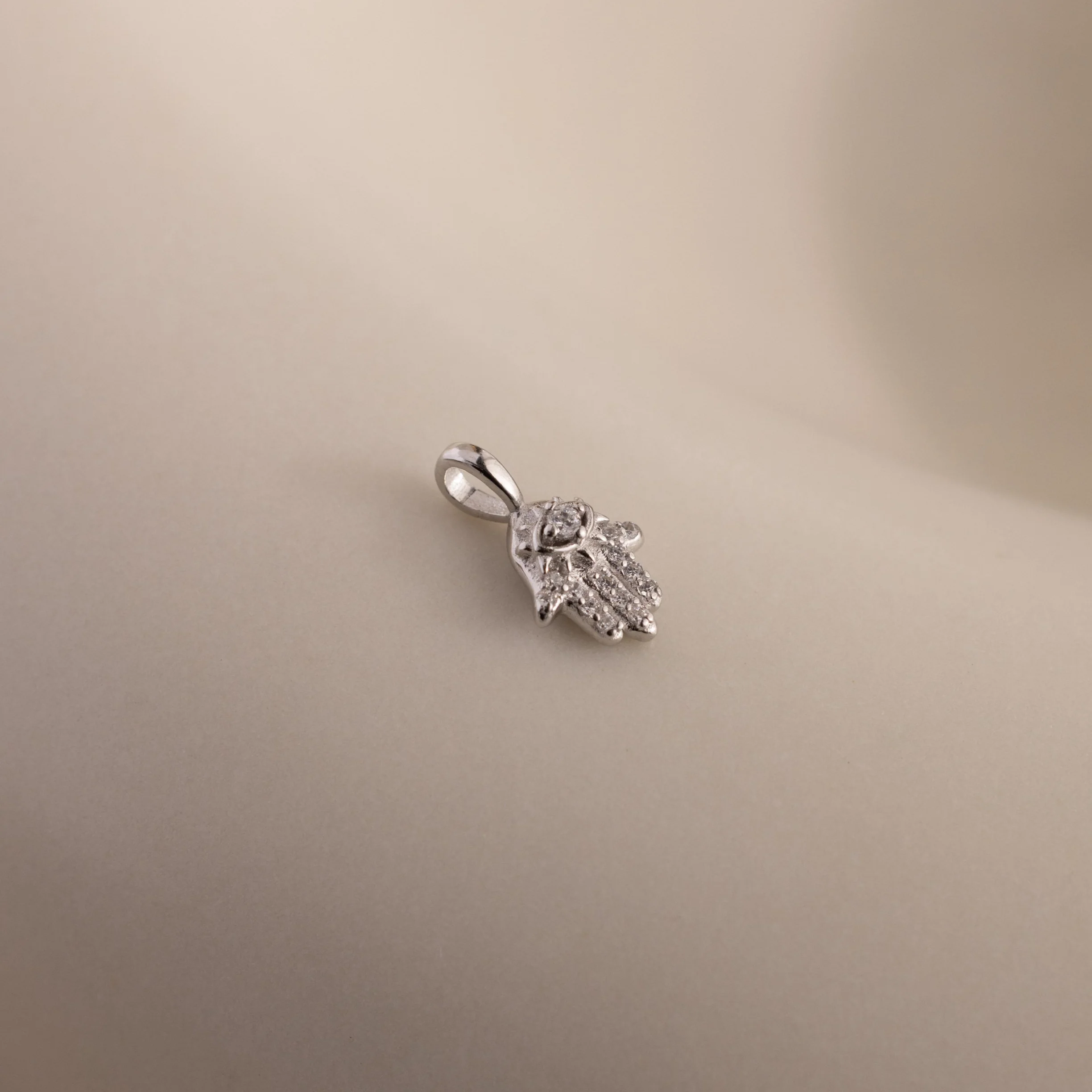 Pave Hamsa Hand Charm - Image 5