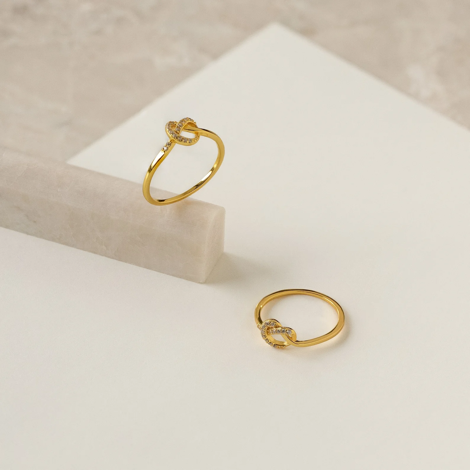 Pave Heart Knot Ring - Image 7