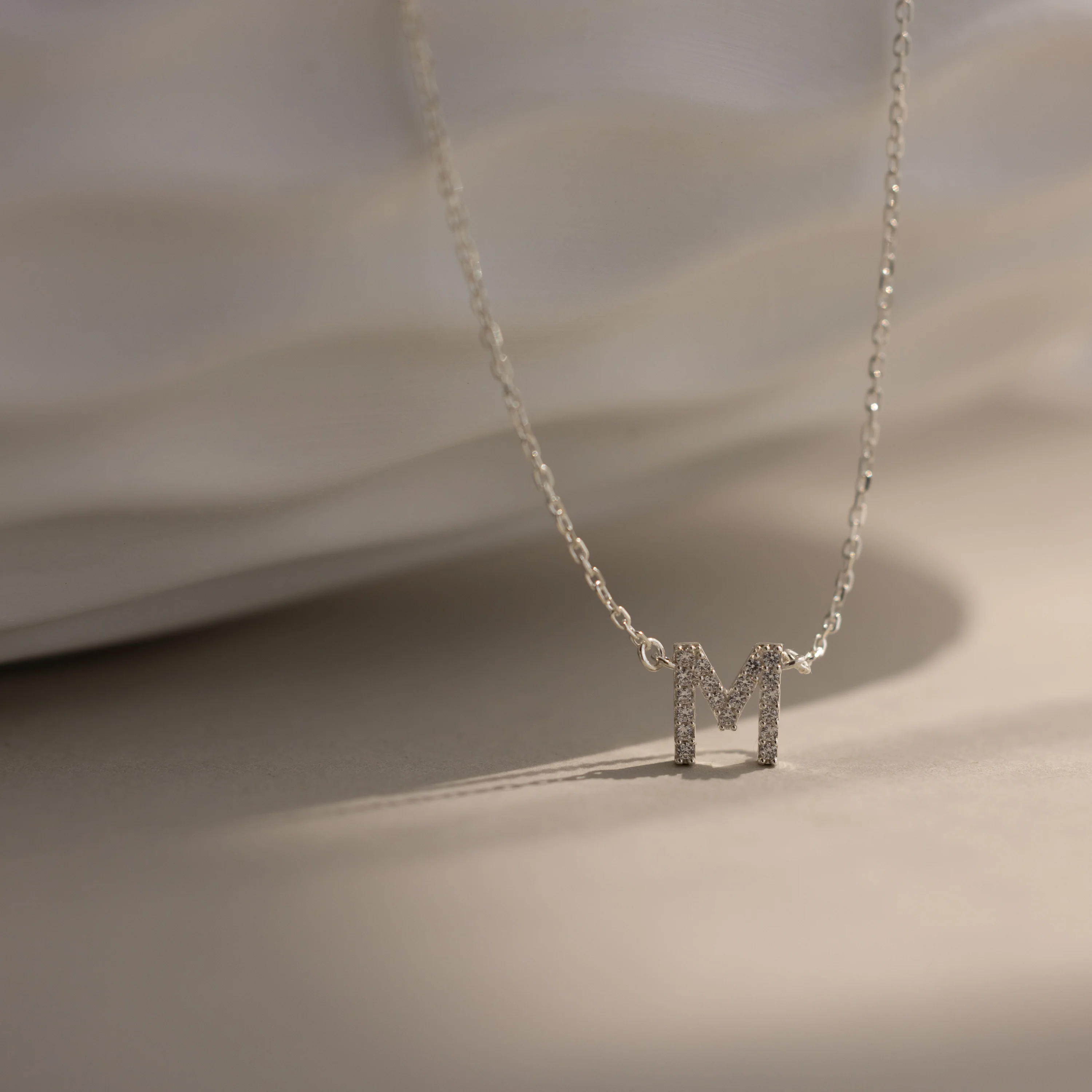 Pave Initial Necklace - Image 6