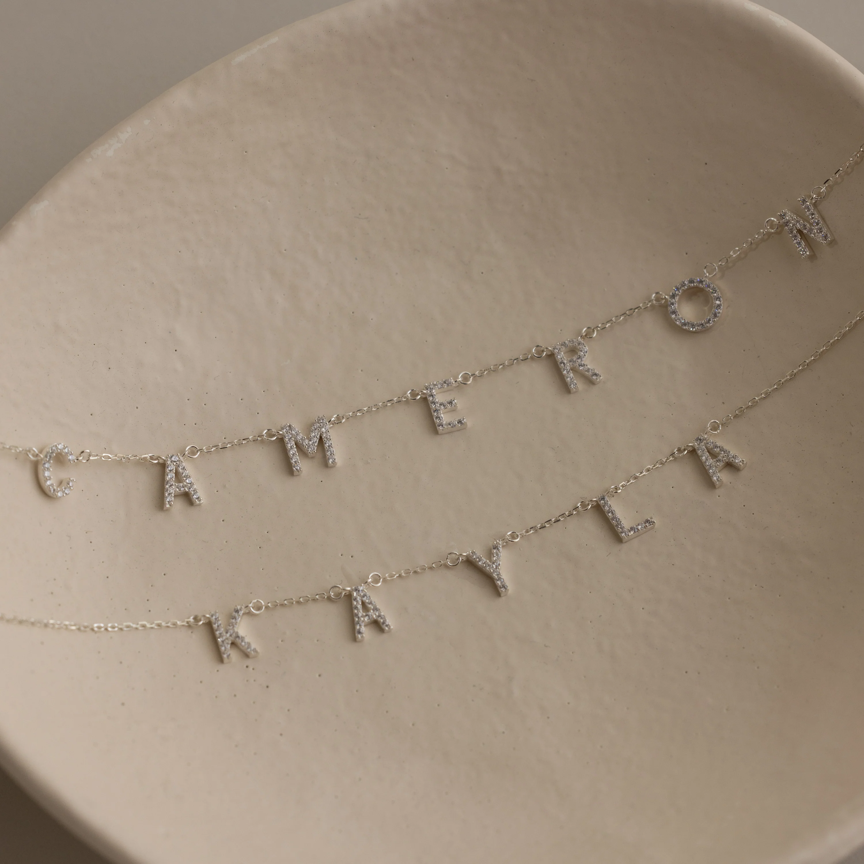 Pave Letter Necklace - Image 7