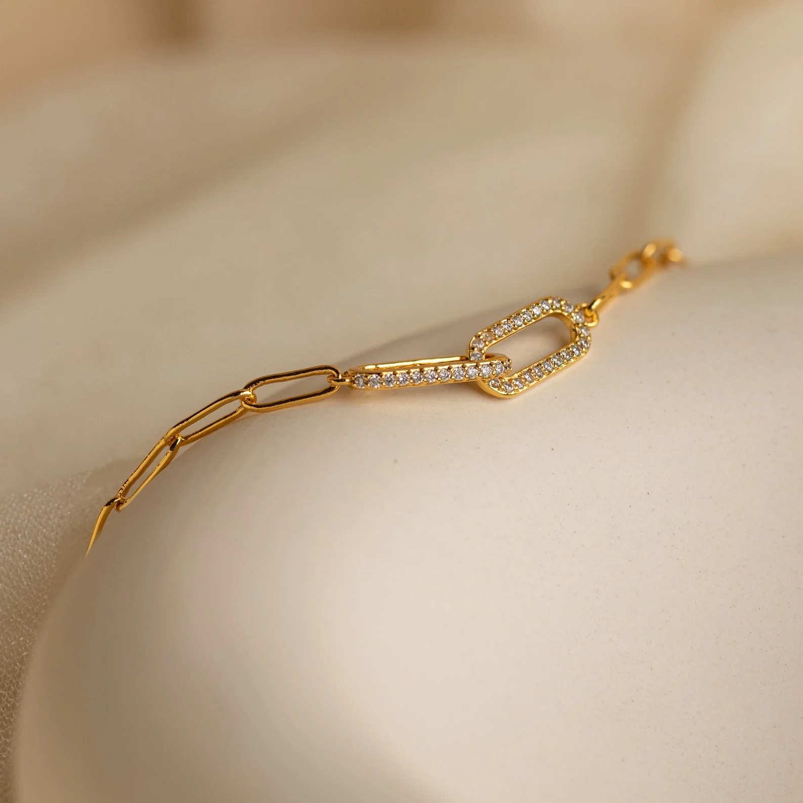 Pave Link Chain Bracelet - Image 7