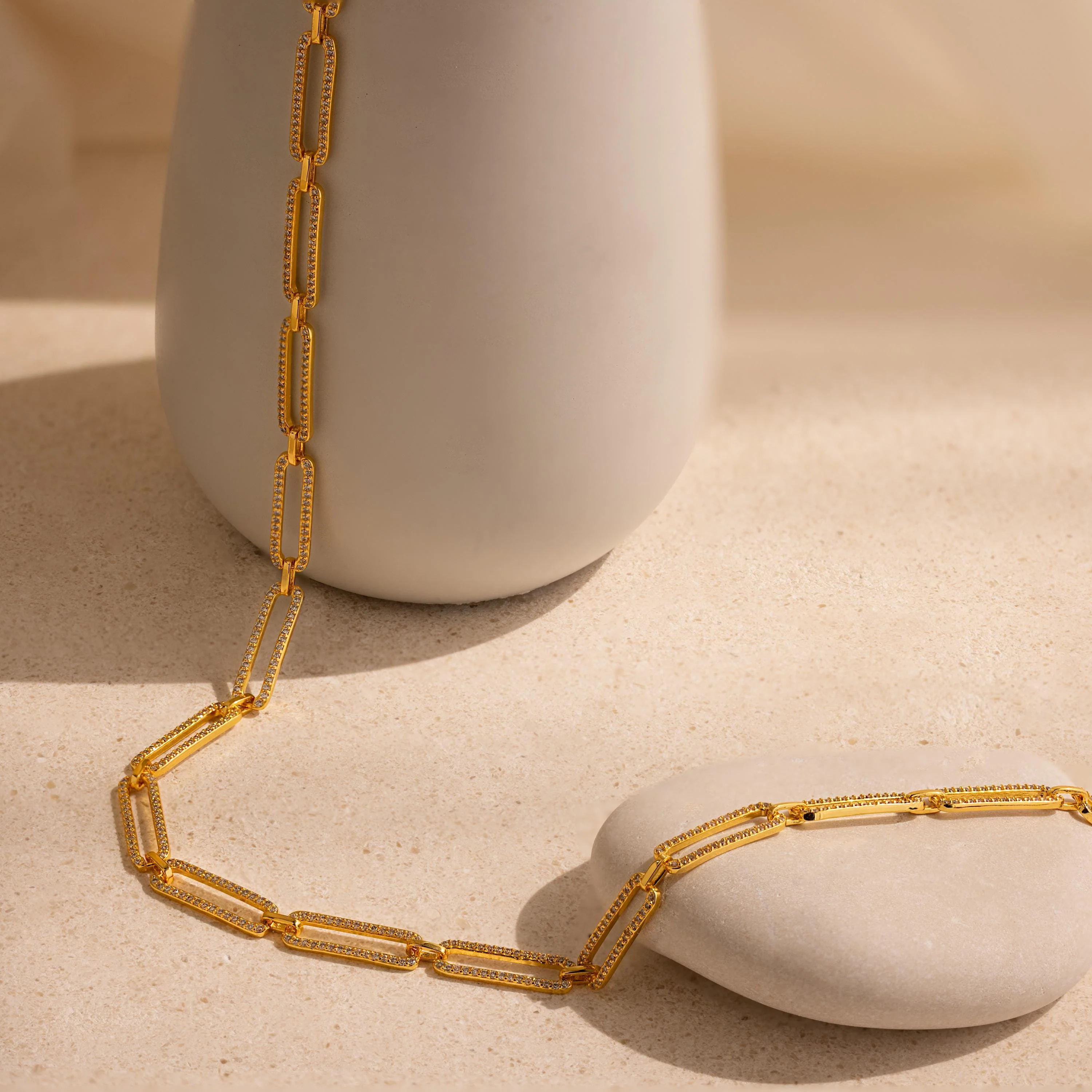 Pave Link Chain Necklace - Image 2