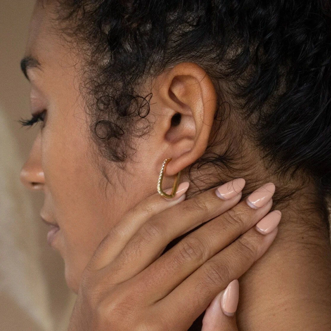 Pave Link Earrings - Image 4