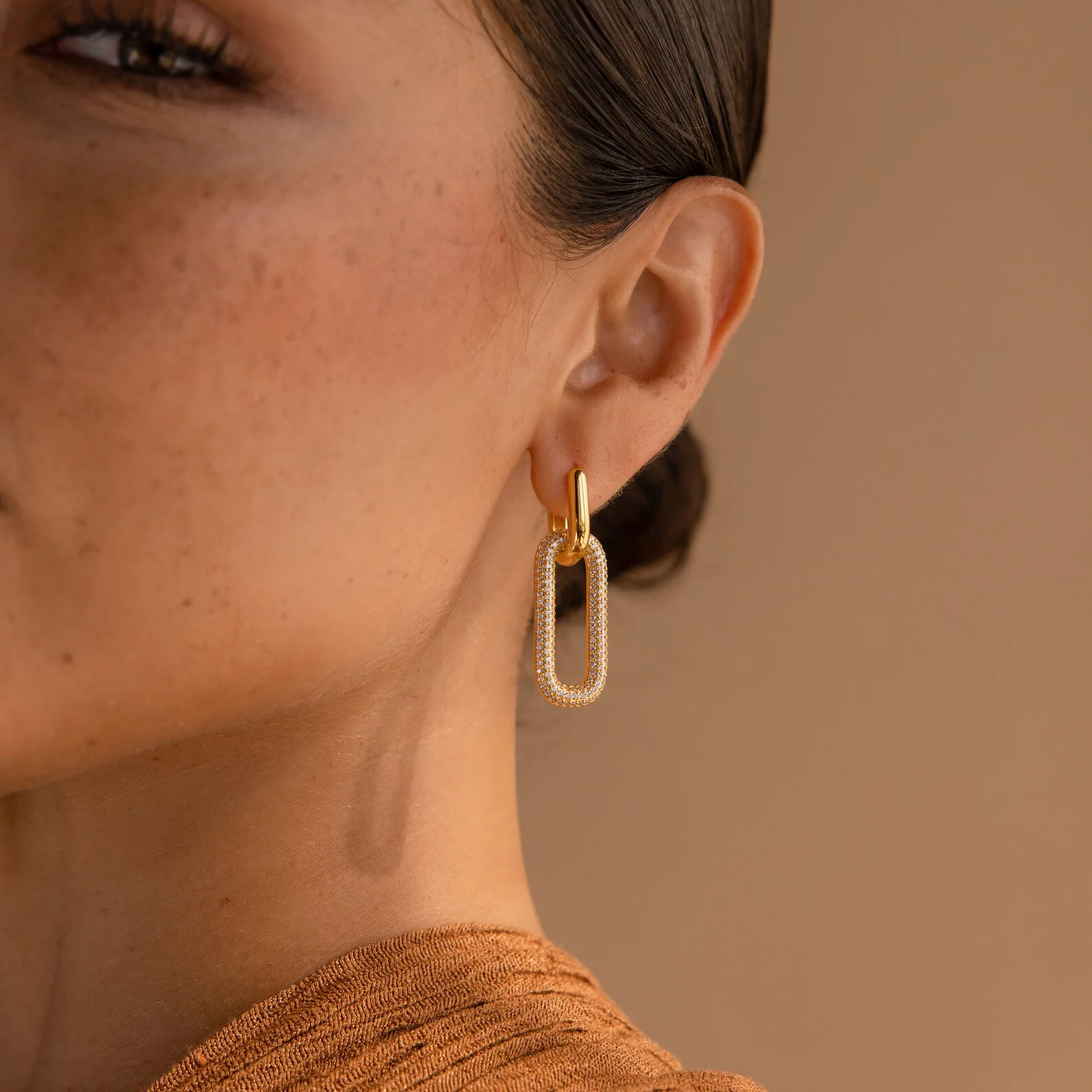 Pave Link Hoops - Image 4
