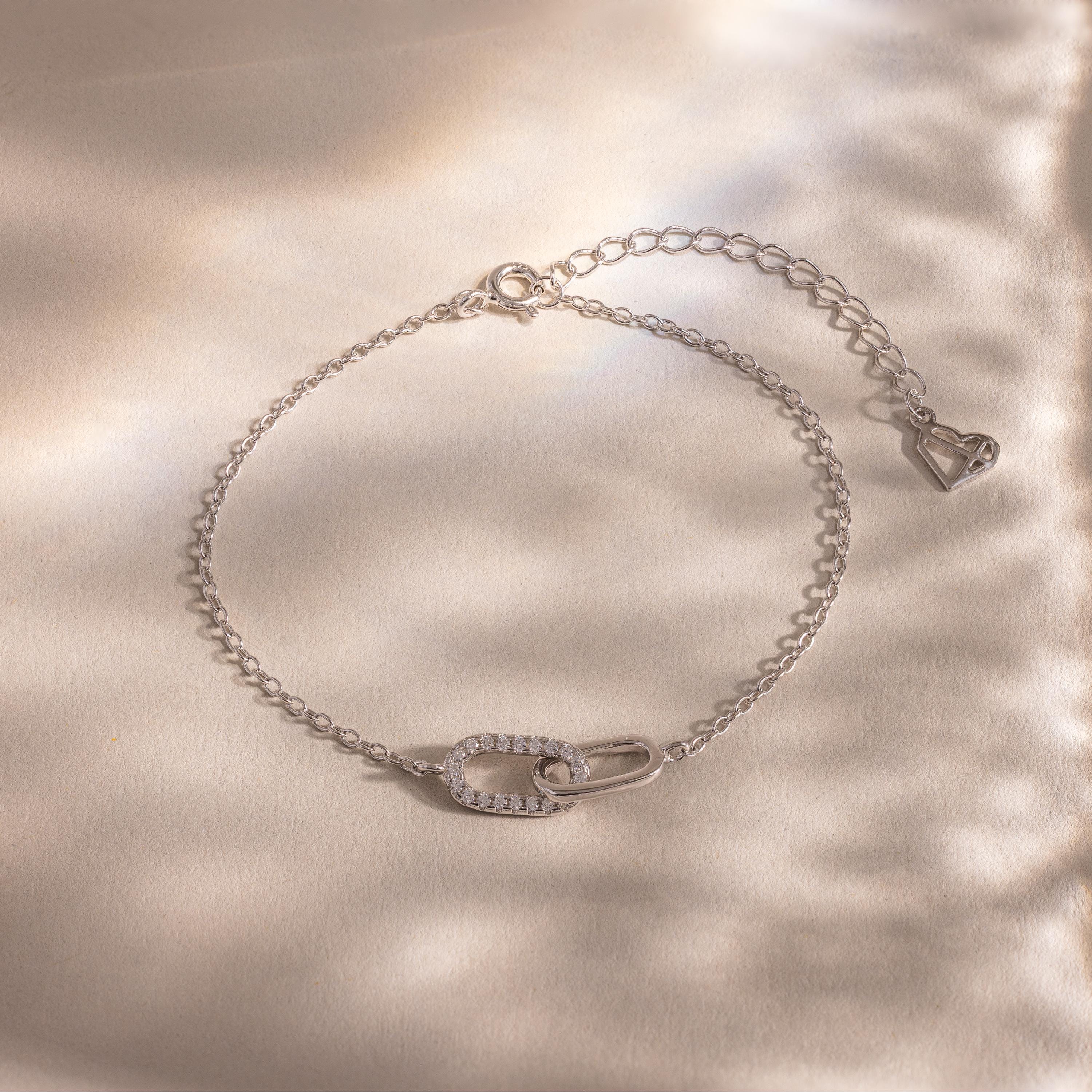 Pave Linked Pendant Bracelet - Image 2