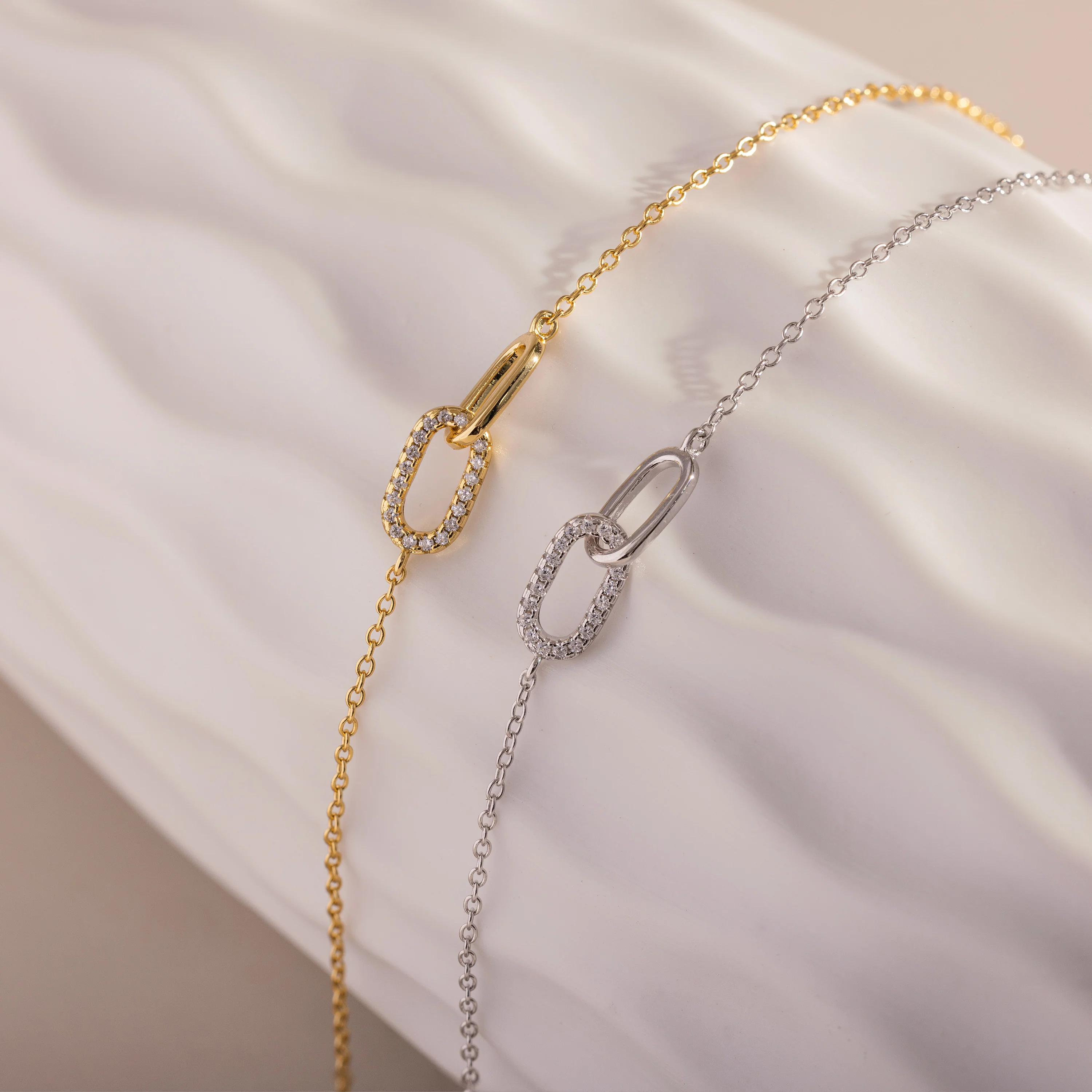 Pave Linked Pendant Bracelet - Image 8