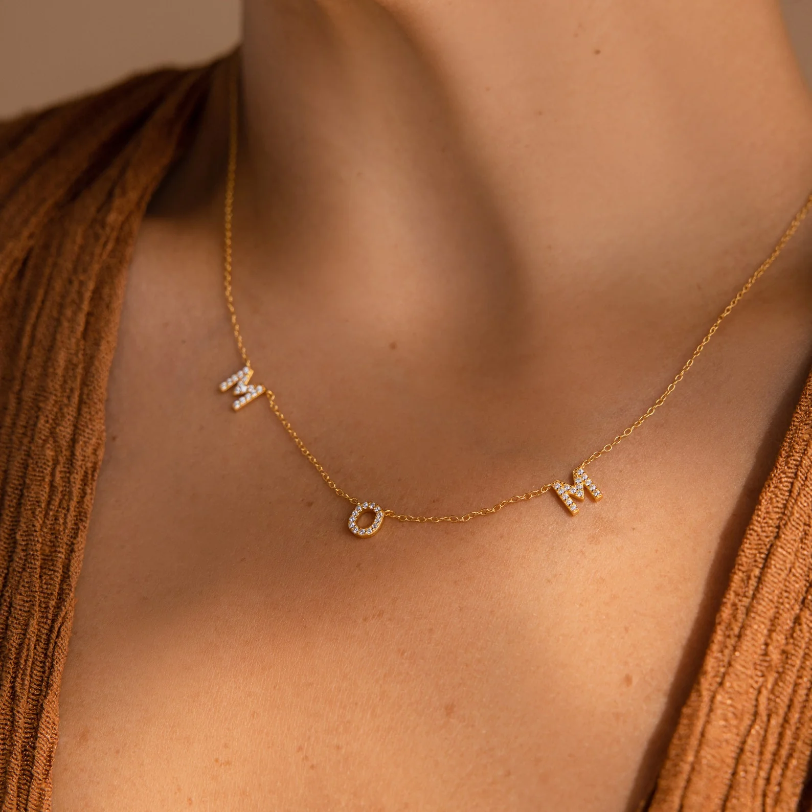 Pave Mom Necklace - Image 2