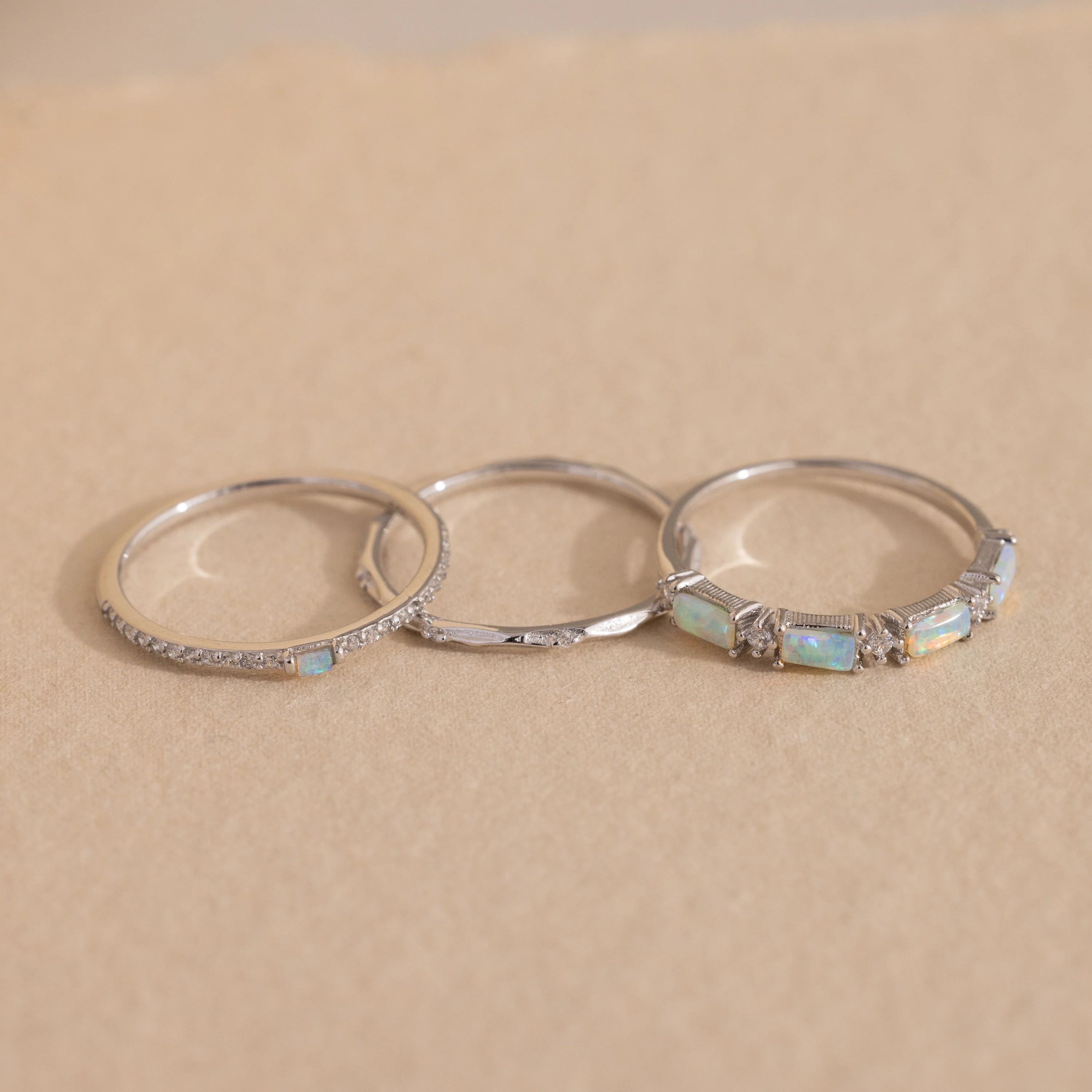 Pave Opal Ring Set - Image 6