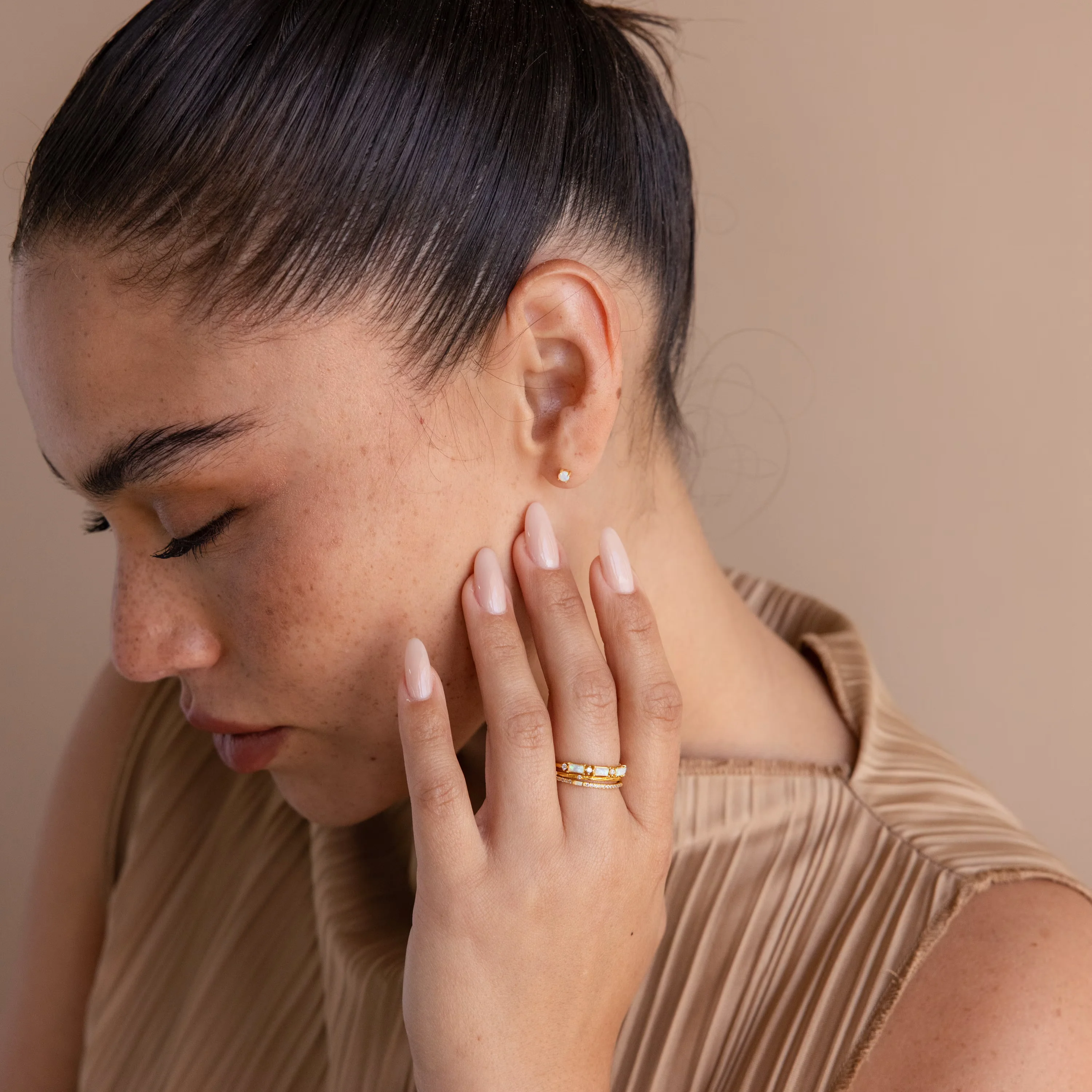 Pave Opal Ring Set - Image 7